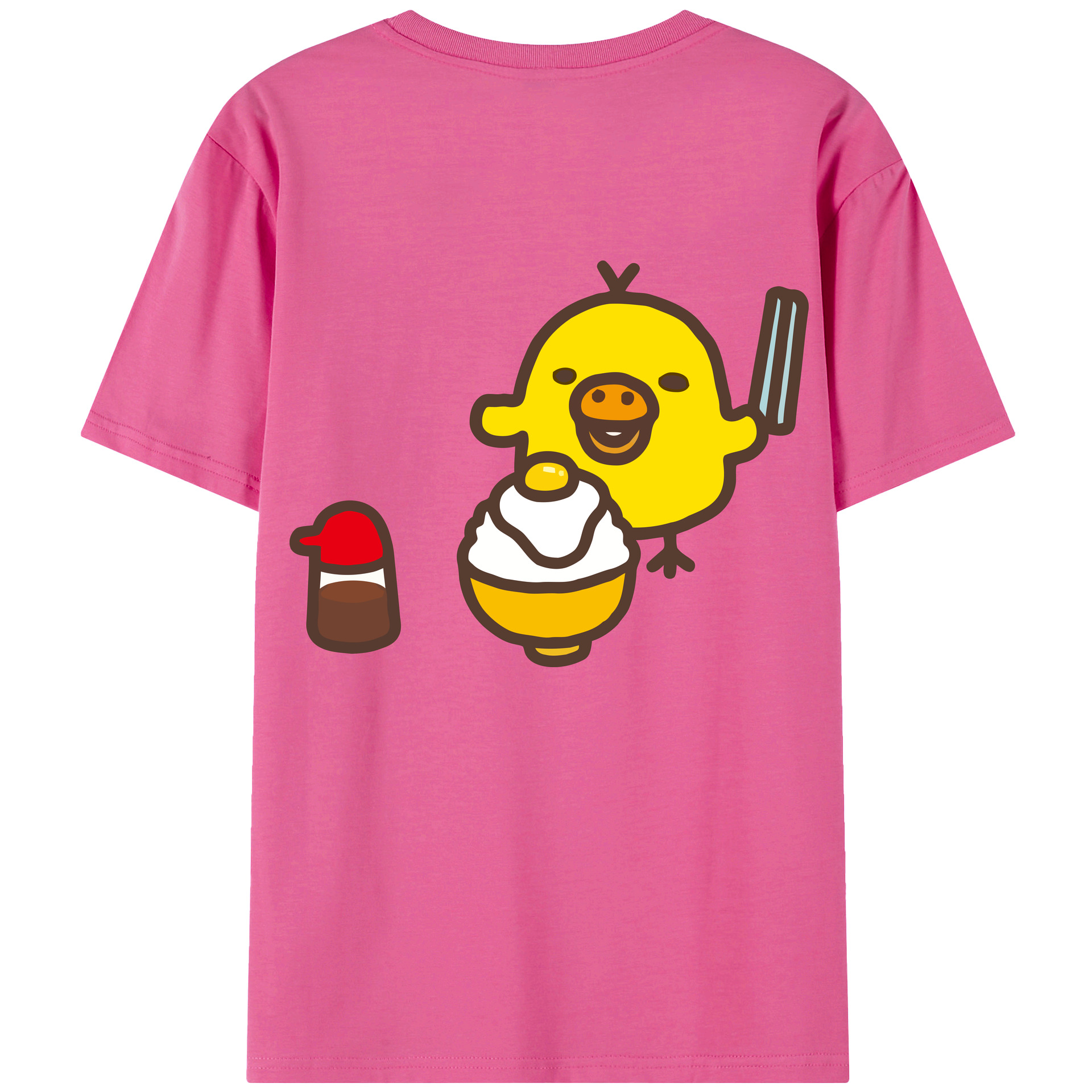 （画像用） リラックマ リラックマ キイロイトリ Rilakkuma Korilakkuma Kiiroitori レディース半袖Tシャツ(バックプリント)
