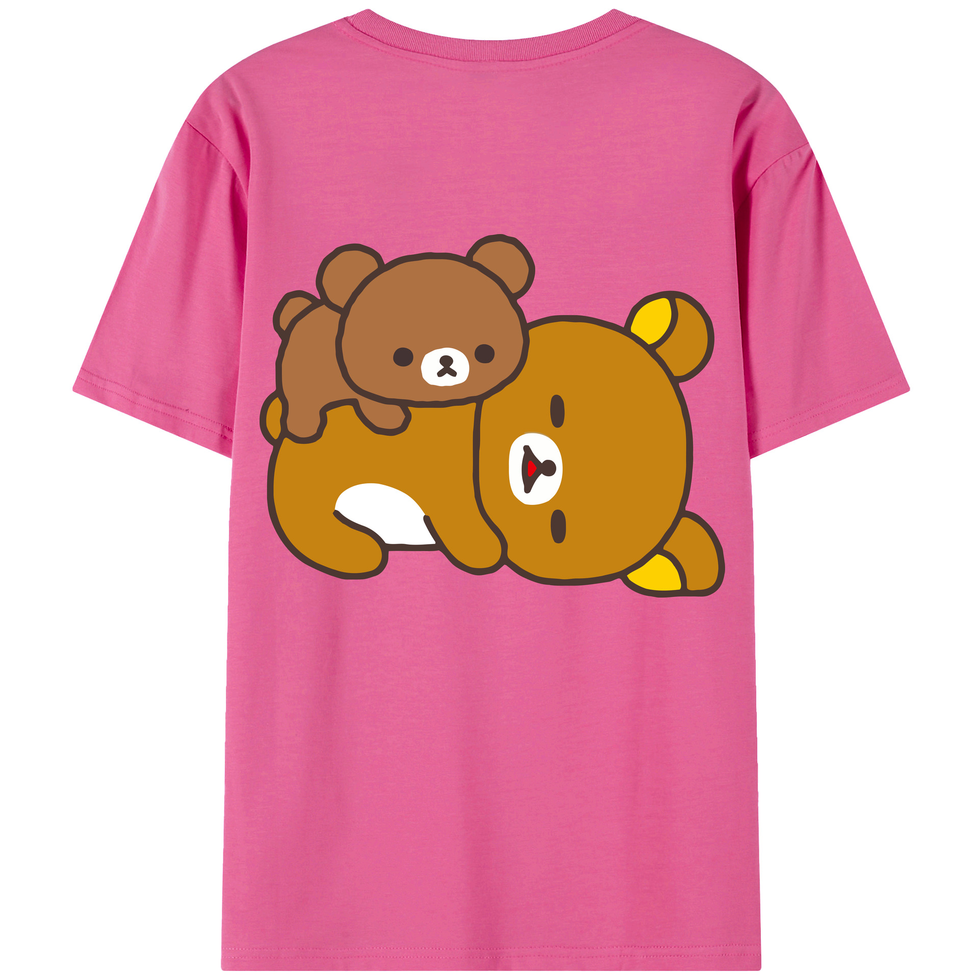 （画像用） リラックマ リラックマ キイロイトリ Rilakkuma Korilakkuma Kiiroitori レディース半袖Tシャツ(バックプリント)