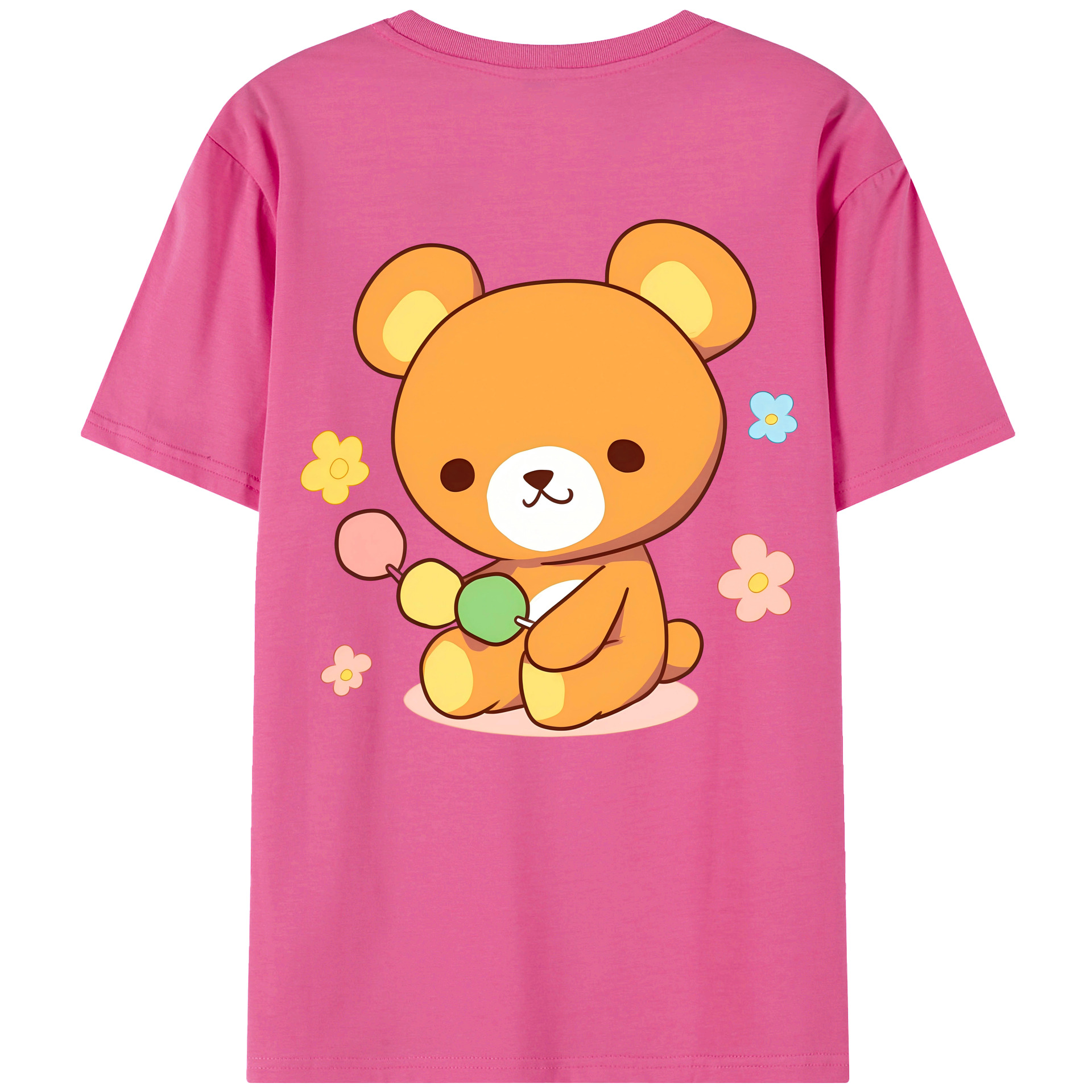 （画像用） リラックマ リラックマ キイロイトリ Rilakkuma Korilakkuma Kiiroitori レディース半袖Tシャツ(バックプリント)