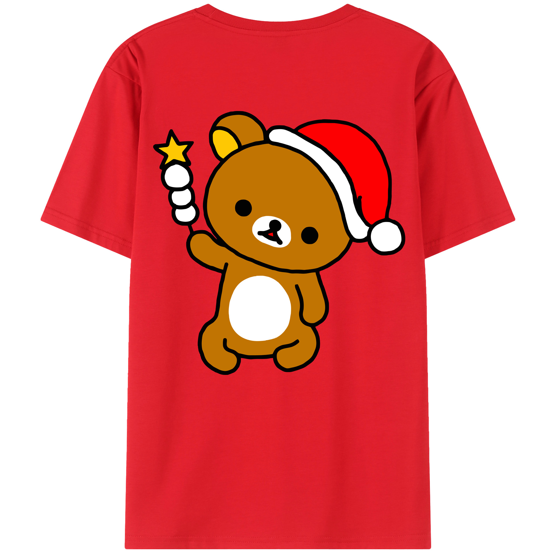 （画像用） リラックマ リラックマ キイロイトリ Rilakkuma Korilakkuma Kiiroitori レディース半袖Tシャツ(バックプリント)