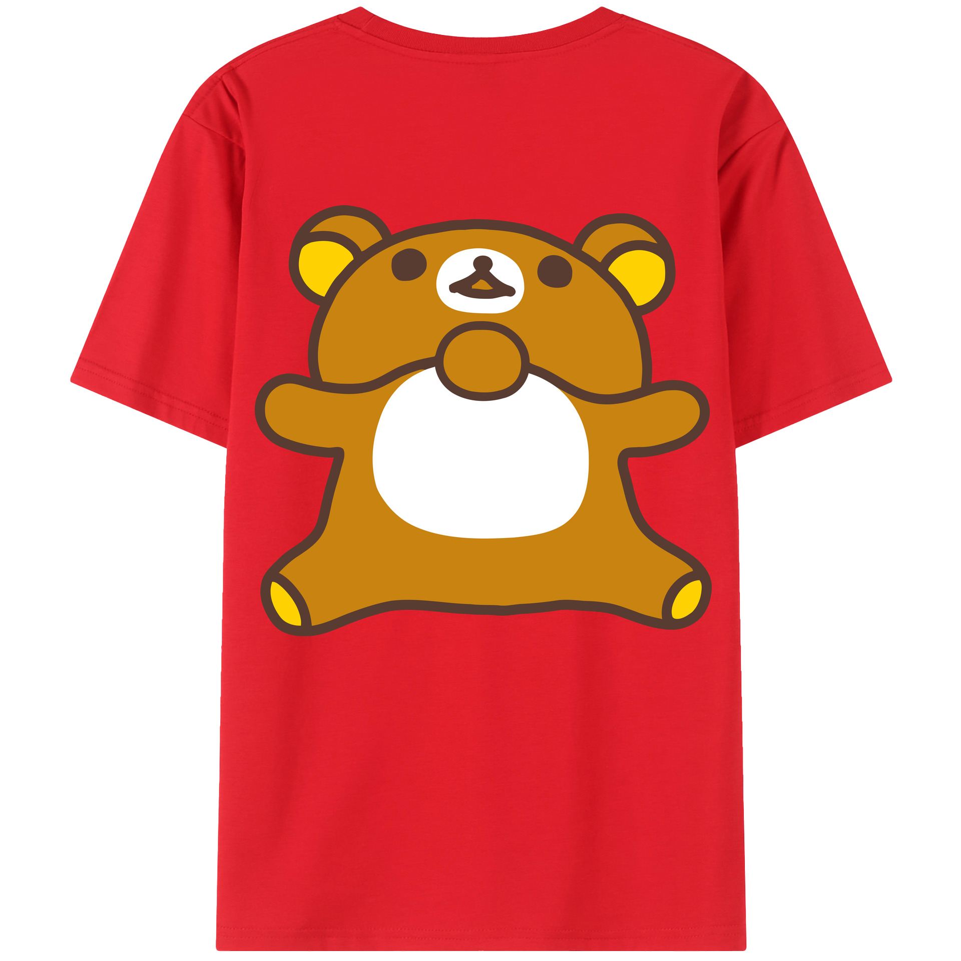 （画像用） リラックマ リラックマ キイロイトリ Rilakkuma Korilakkuma Kiiroitori レディース半袖Tシャツ(バックプリント)