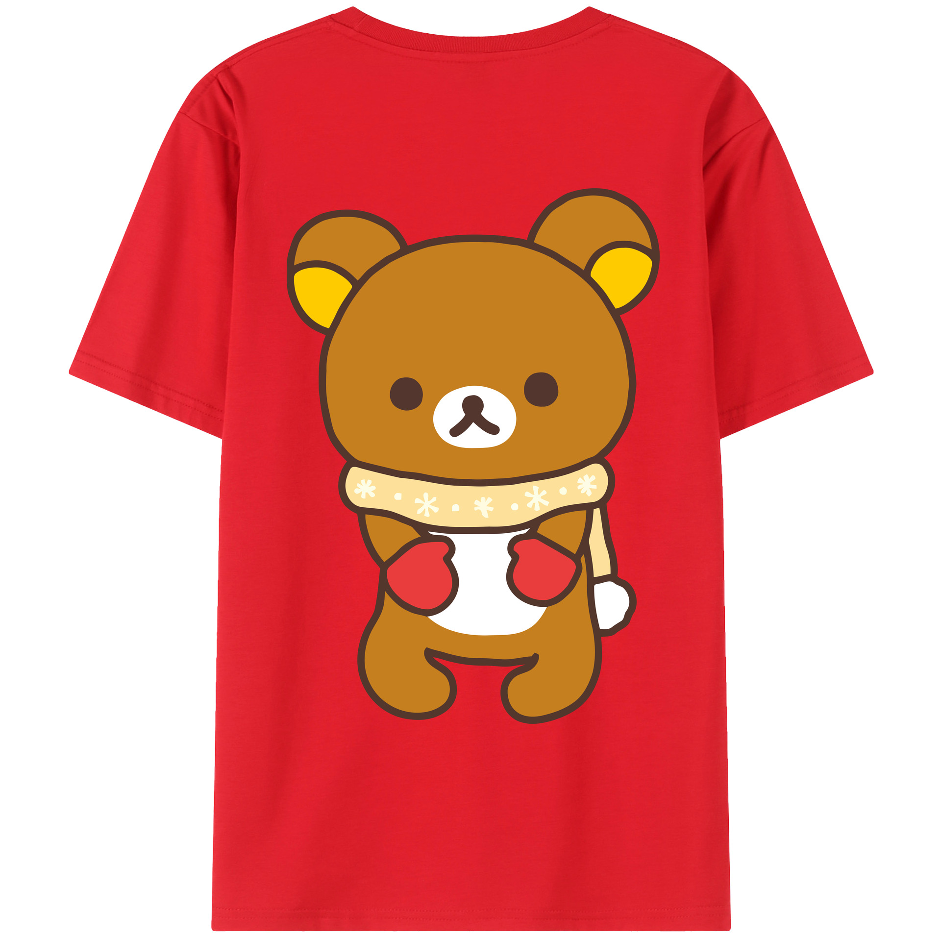 （画像用） リラックマ リラックマ キイロイトリ Rilakkuma Korilakkuma Kiiroitori レディース半袖Tシャツ(バックプリント)