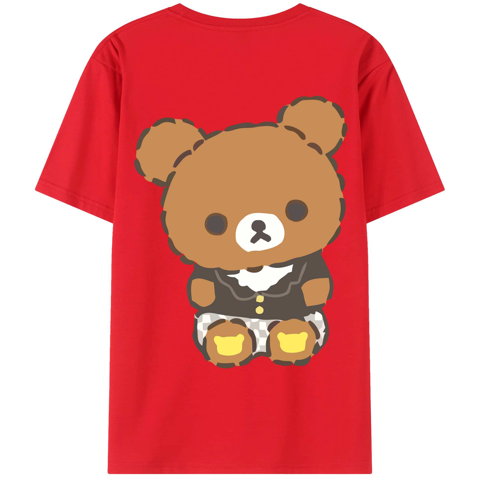 （画像用） リラックマ リラックマ キイロイトリ Rilakkuma Korilakkuma Kiiroitori レディース半袖Tシャツ(バックプリント)