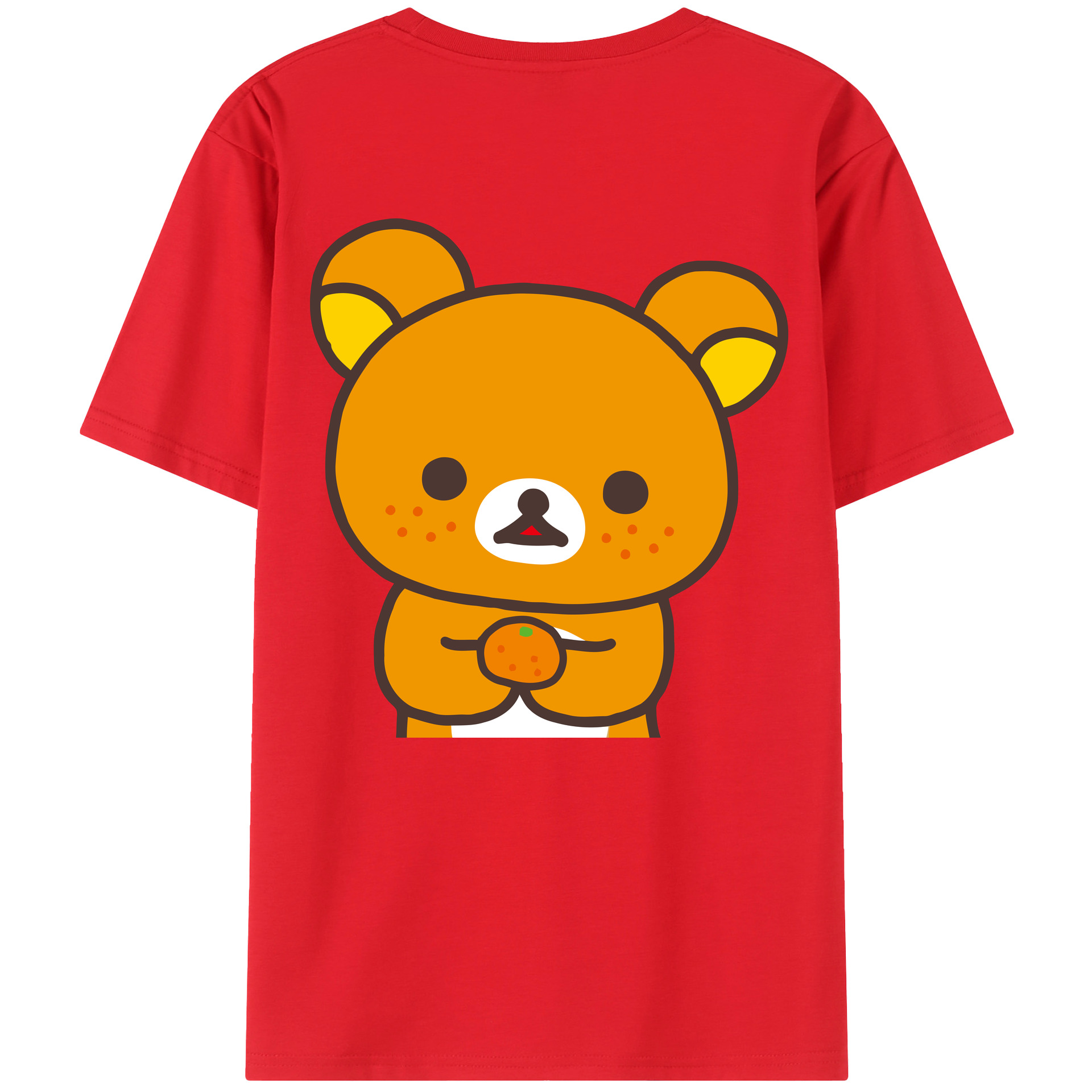 （画像用） リラックマ リラックマ キイロイトリ Rilakkuma Korilakkuma Kiiroitori レディース半袖Tシャツ(バックプリント)
