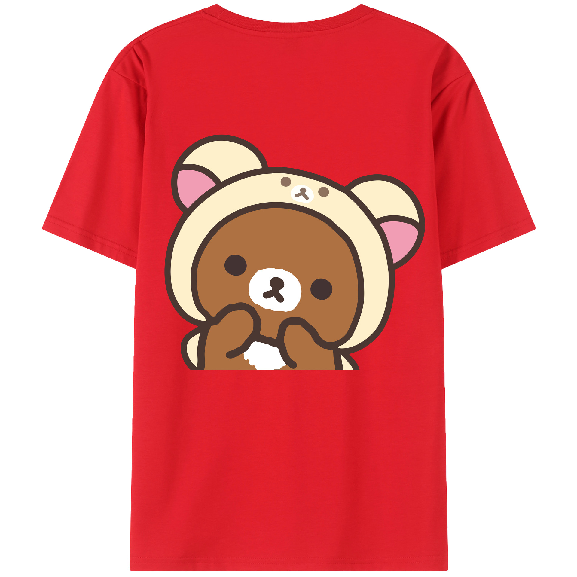 （画像用） リラックマ リラックマ キイロイトリ Rilakkuma Korilakkuma Kiiroitori レディース半袖Tシャツ(バックプリント)