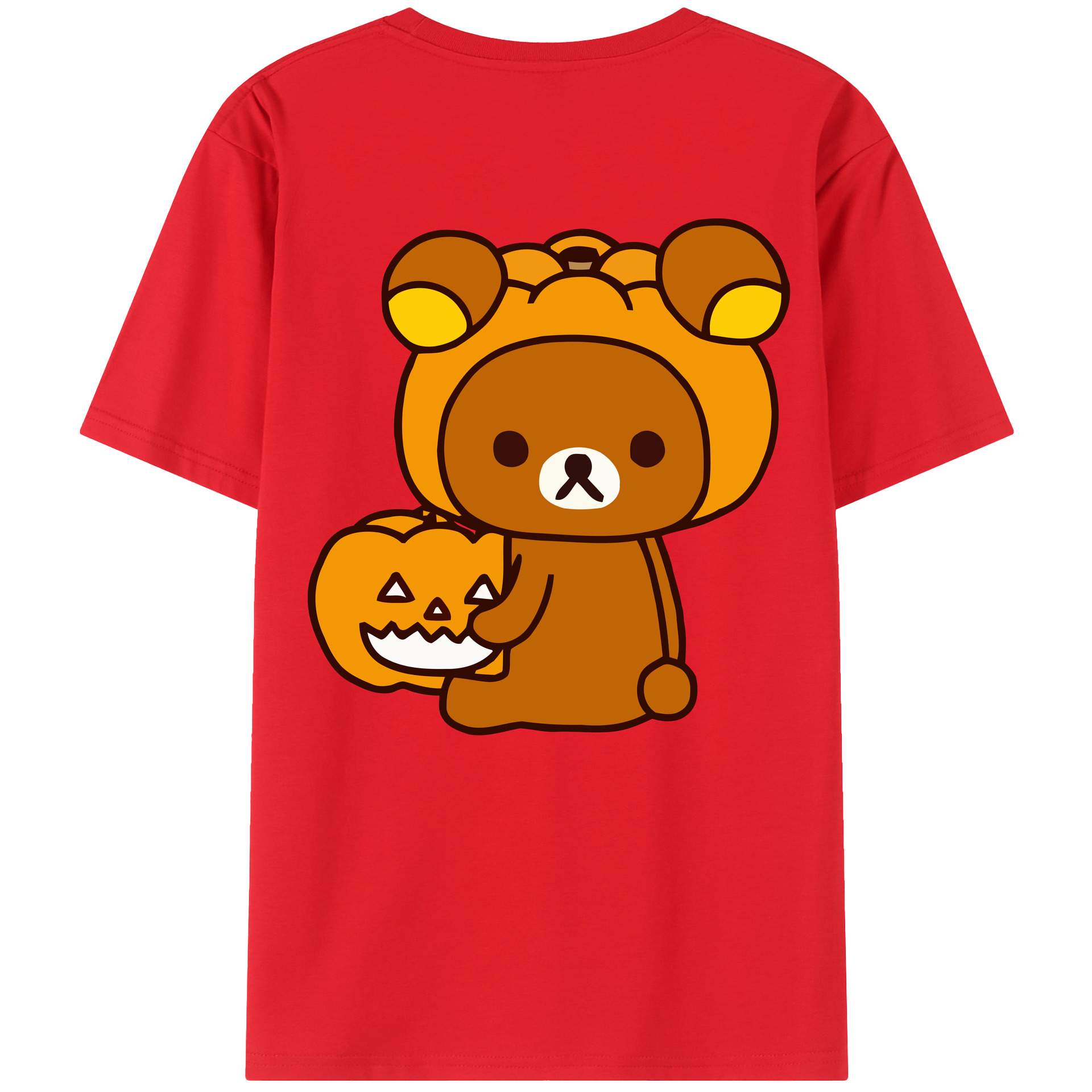 （画像用） リラックマ リラックマ キイロイトリ Rilakkuma Korilakkuma Kiiroitori レディース半袖Tシャツ(バックプリント)