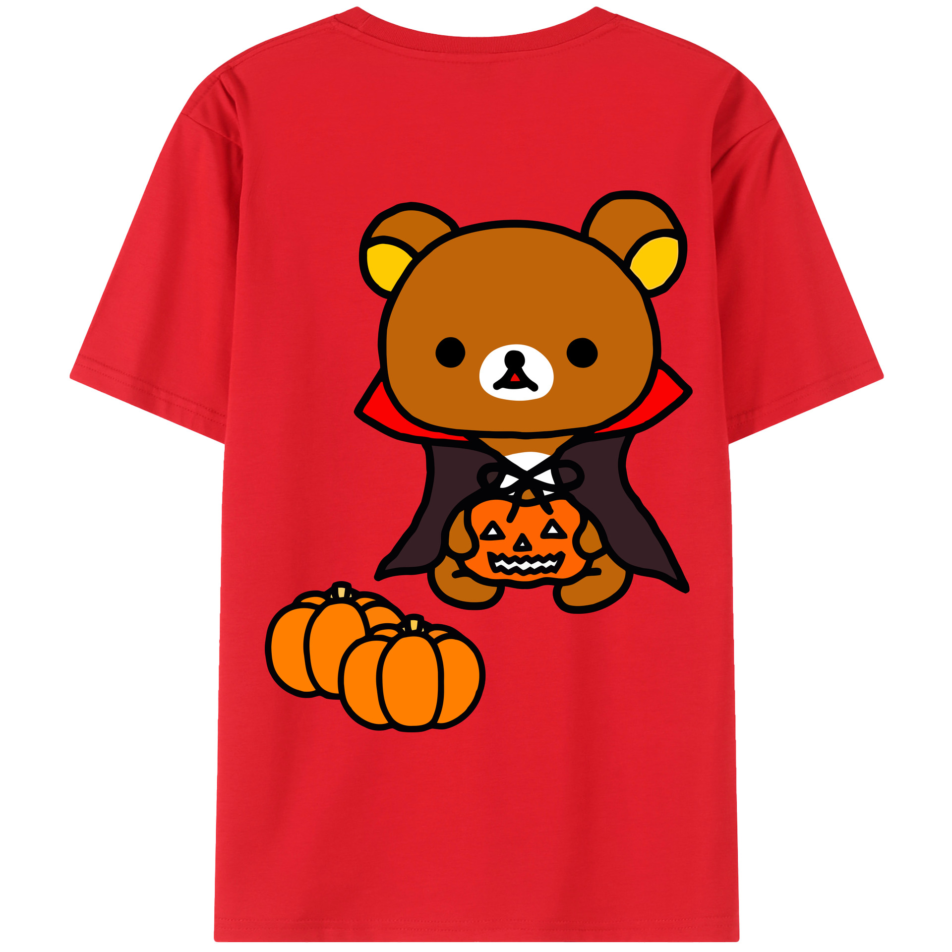 （画像用） リラックマ リラックマ キイロイトリ Rilakkuma Korilakkuma Kiiroitori レディース半袖Tシャツ(バックプリント)