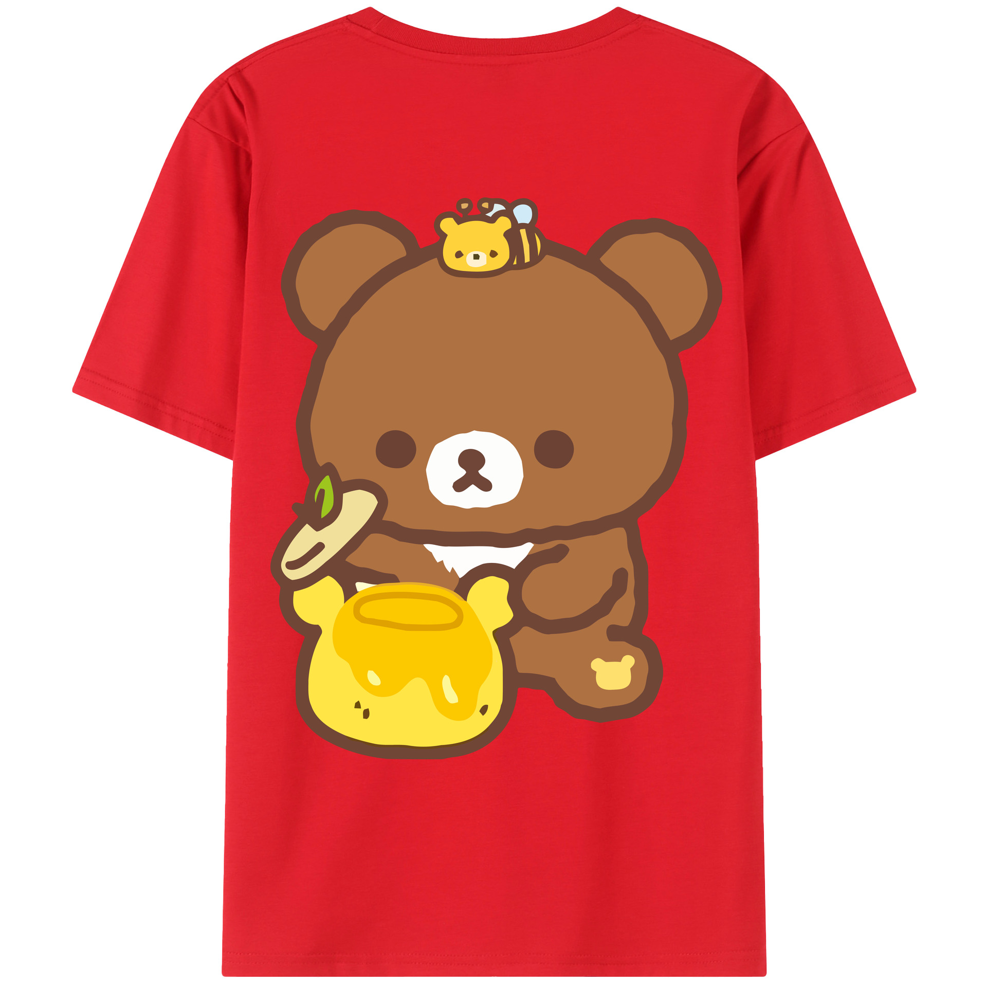 （画像用） リラックマ リラックマ キイロイトリ Rilakkuma Korilakkuma Kiiroitori レディース半袖Tシャツ(バックプリント)