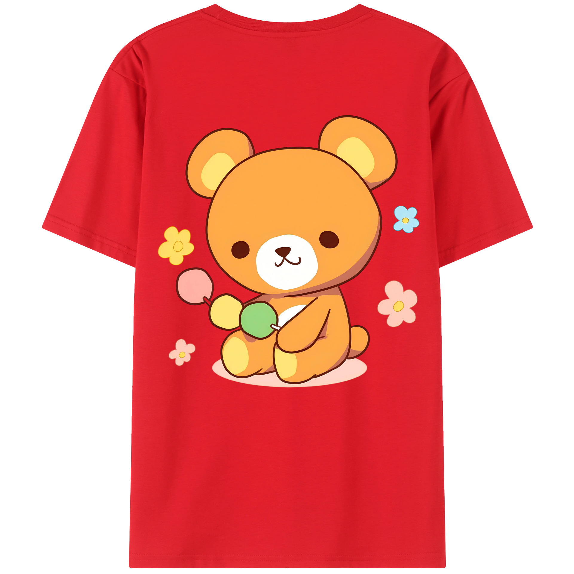 （画像用） リラックマ リラックマ キイロイトリ Rilakkuma Korilakkuma Kiiroitori レディース半袖Tシャツ(バックプリント)