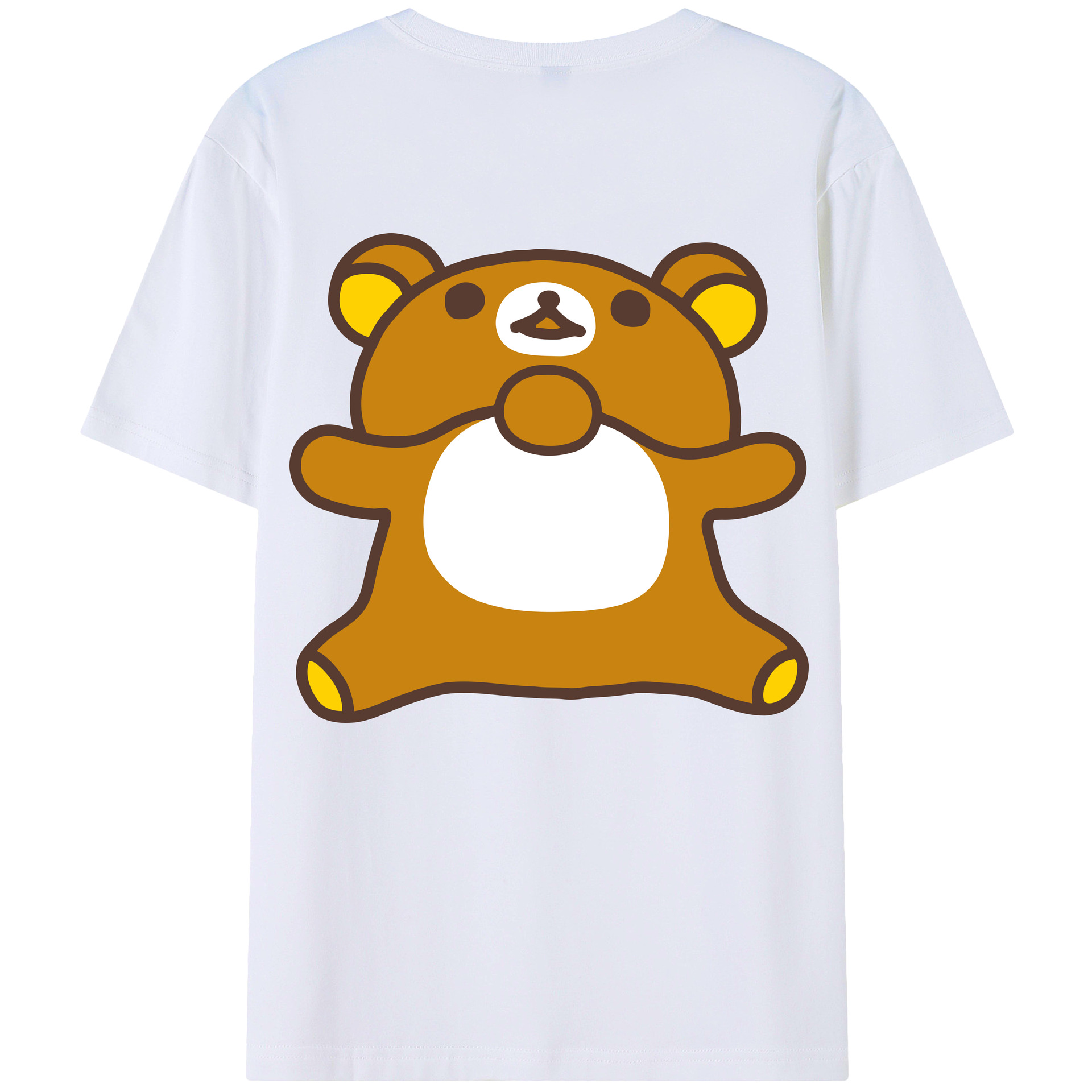 （画像用） リラックマ リラックマ キイロイトリ Rilakkuma Korilakkuma Kiiroitori レディース半袖Tシャツ(バックプリント)