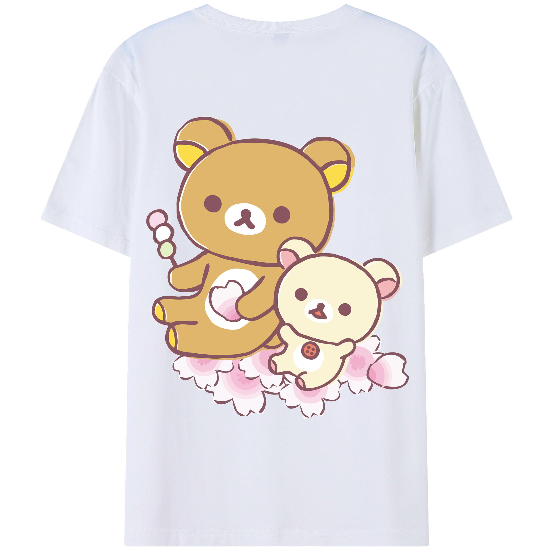 （画像用） リラックマ リラックマ キイロイトリ Rilakkuma Korilakkuma Kiiroitori レディース半袖Tシャツ(バックプリント)
