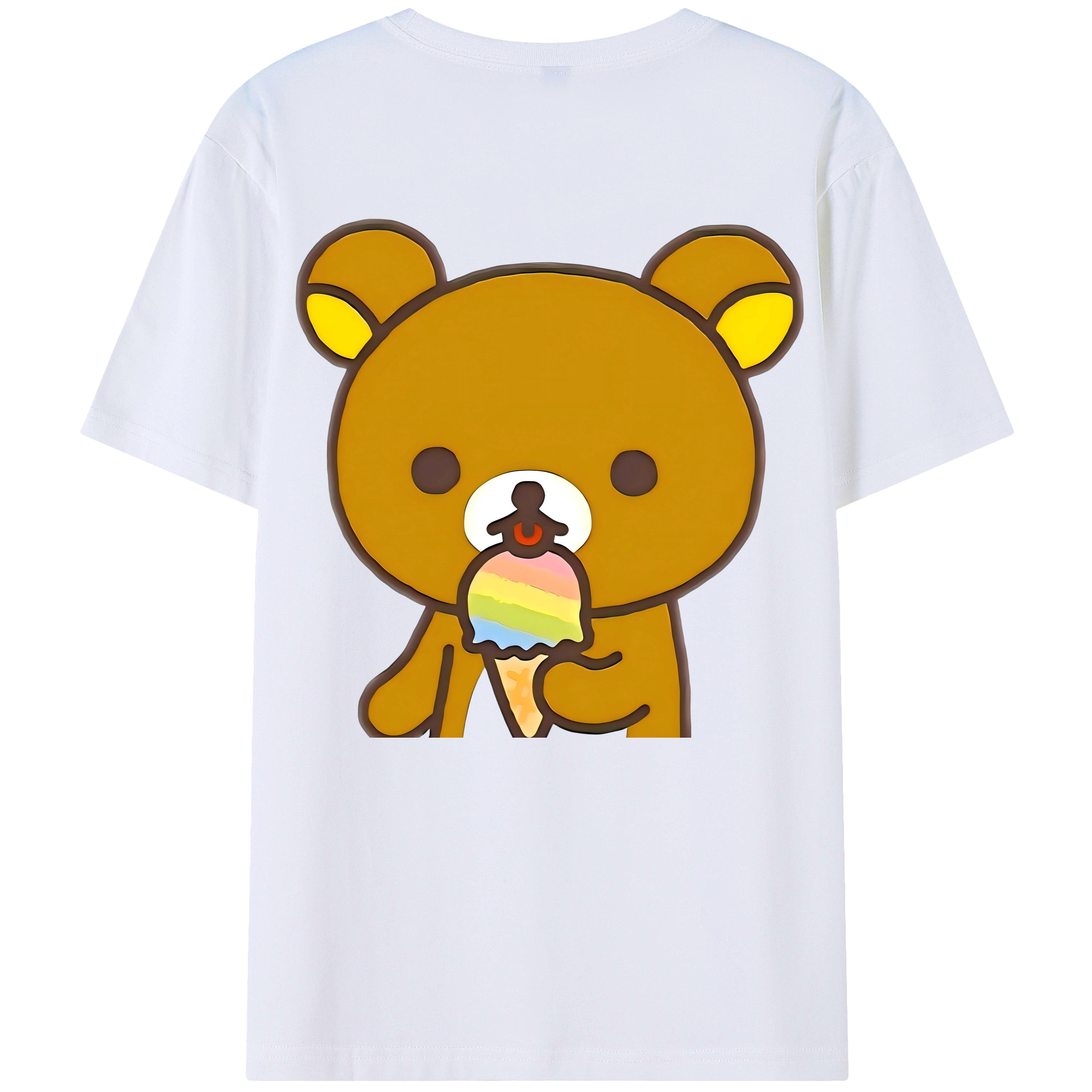 （画像用） リラックマ リラックマ キイロイトリ Rilakkuma Korilakkuma Kiiroitori レディース半袖Tシャツ(バックプリント)