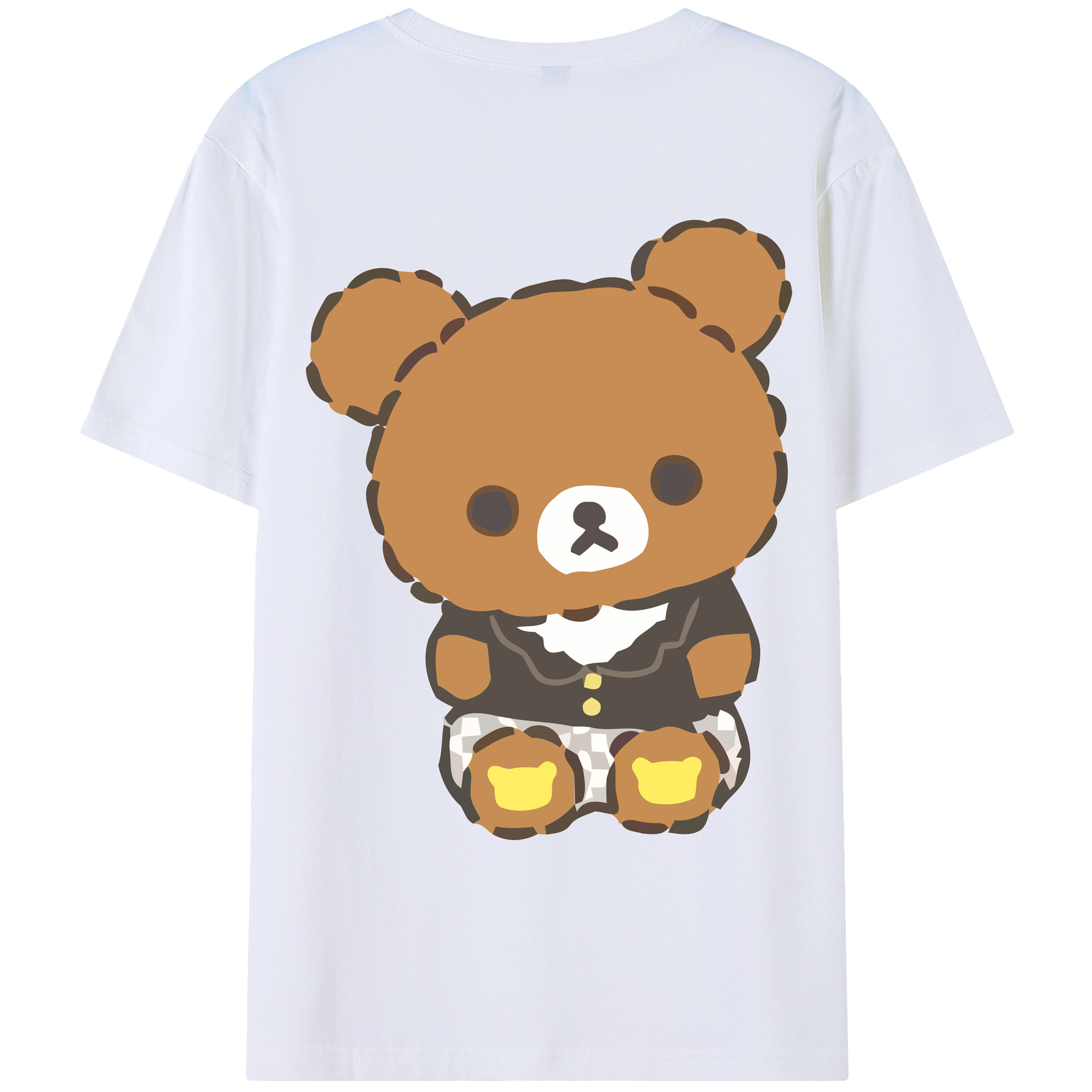 （画像用） リラックマ リラックマ キイロイトリ Rilakkuma Korilakkuma Kiiroitori レディース半袖Tシャツ(バックプリント)