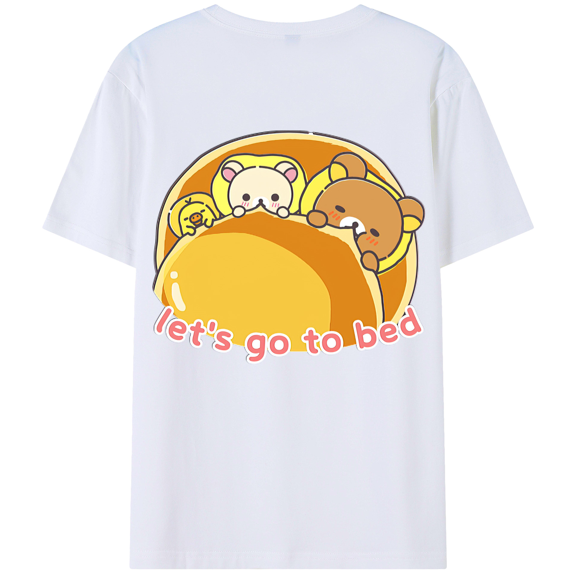 （画像用） リラックマ リラックマ キイロイトリ Rilakkuma Korilakkuma Kiiroitori レディース半袖Tシャツ(バックプリント)