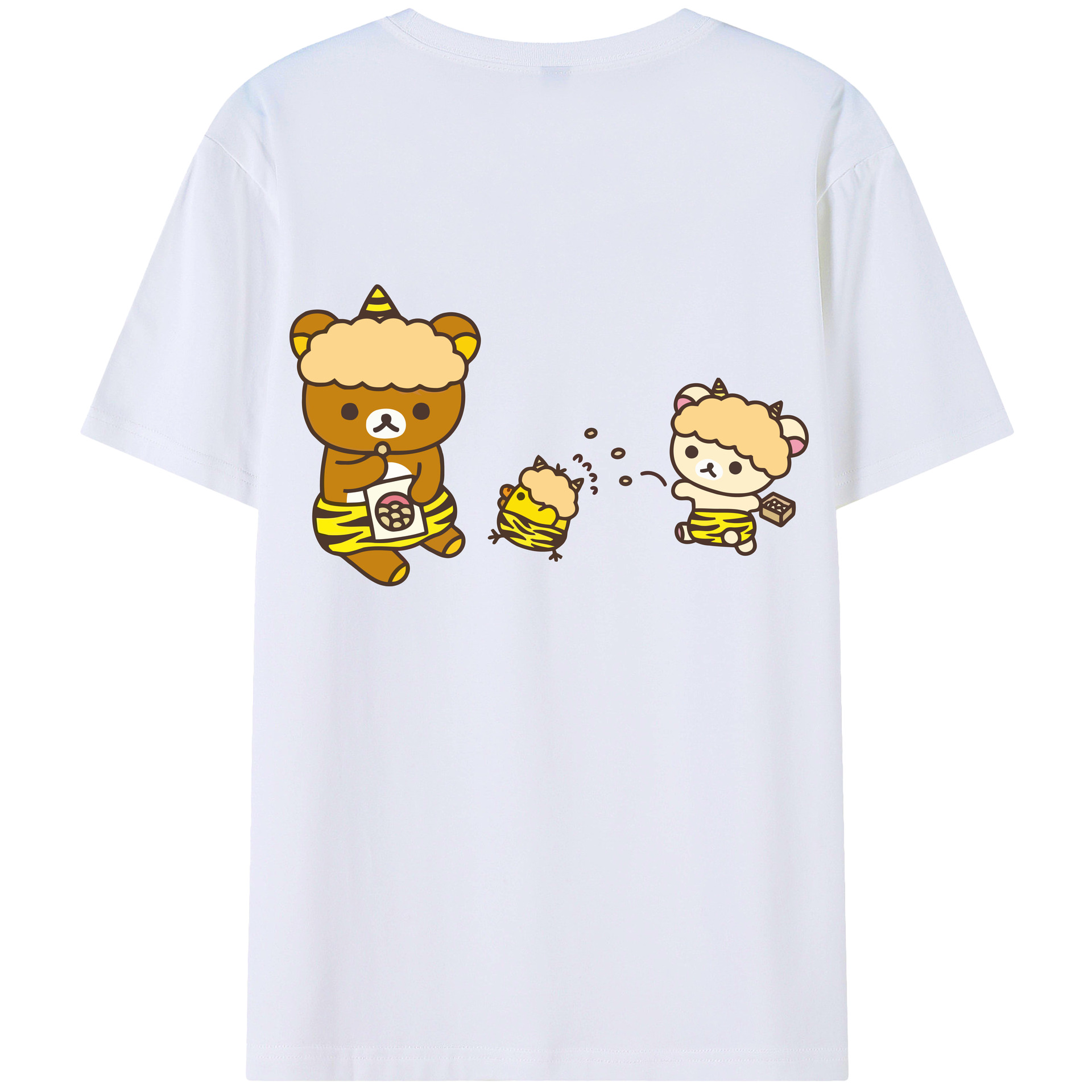 （画像用） リラックマ リラックマ キイロイトリ Rilakkuma Korilakkuma Kiiroitori レディース半袖Tシャツ(バックプリント)