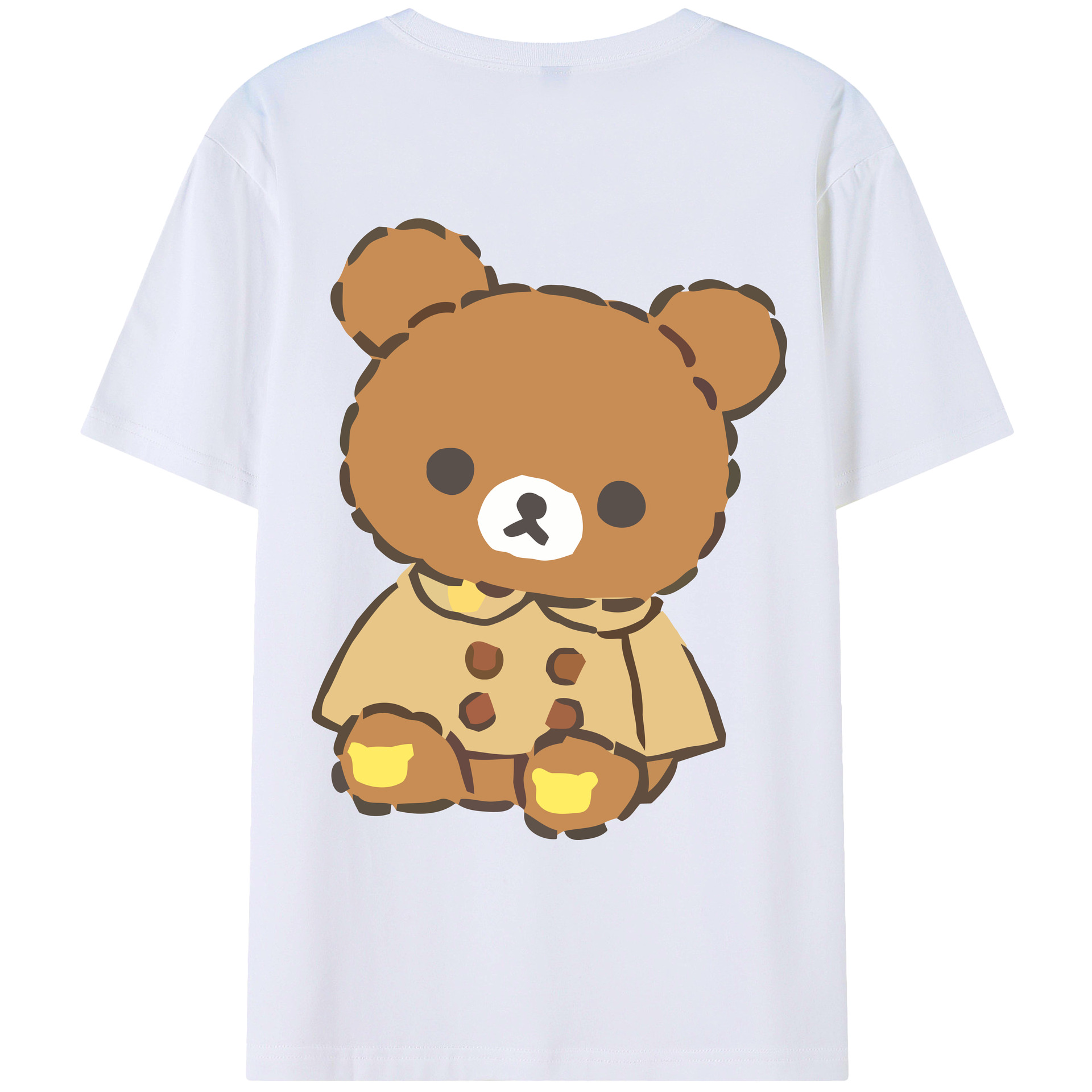 （画像用） リラックマ リラックマ キイロイトリ Rilakkuma Korilakkuma Kiiroitori レディース半袖Tシャツ(バックプリント)