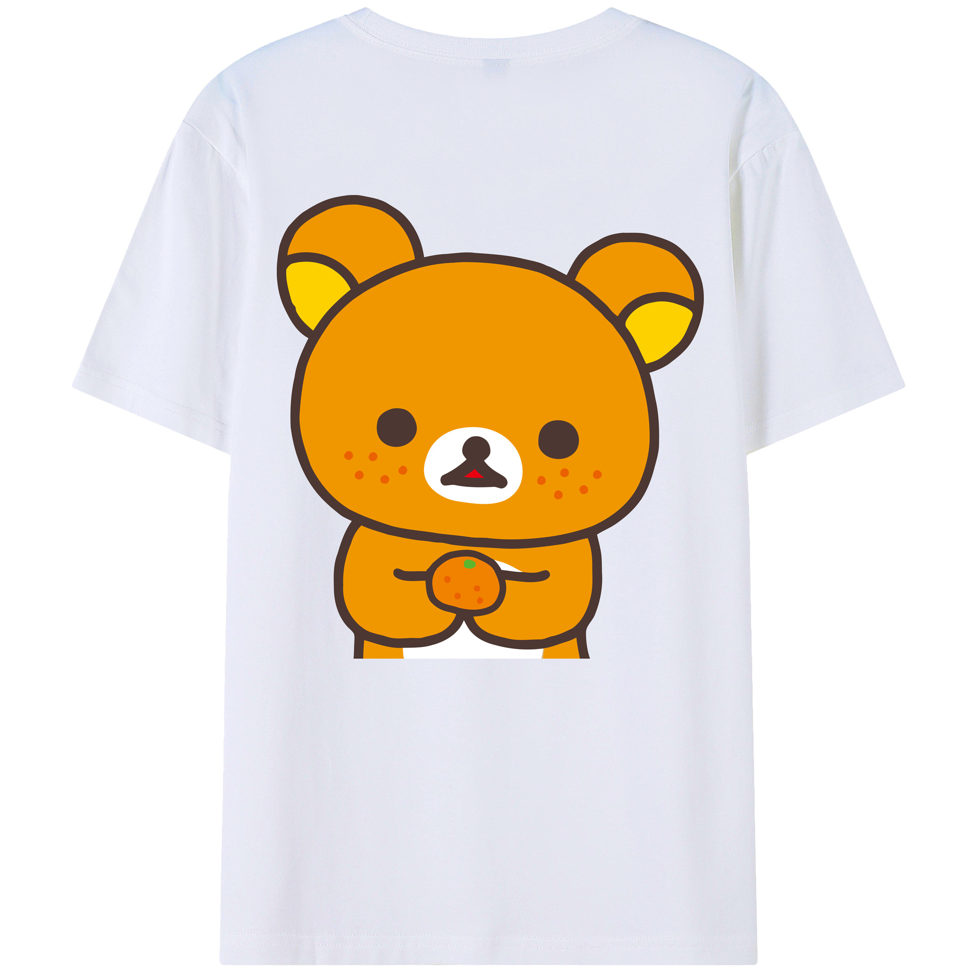 （画像用） リラックマ リラックマ キイロイトリ Rilakkuma Korilakkuma Kiiroitori レディース半袖Tシャツ(バックプリント)