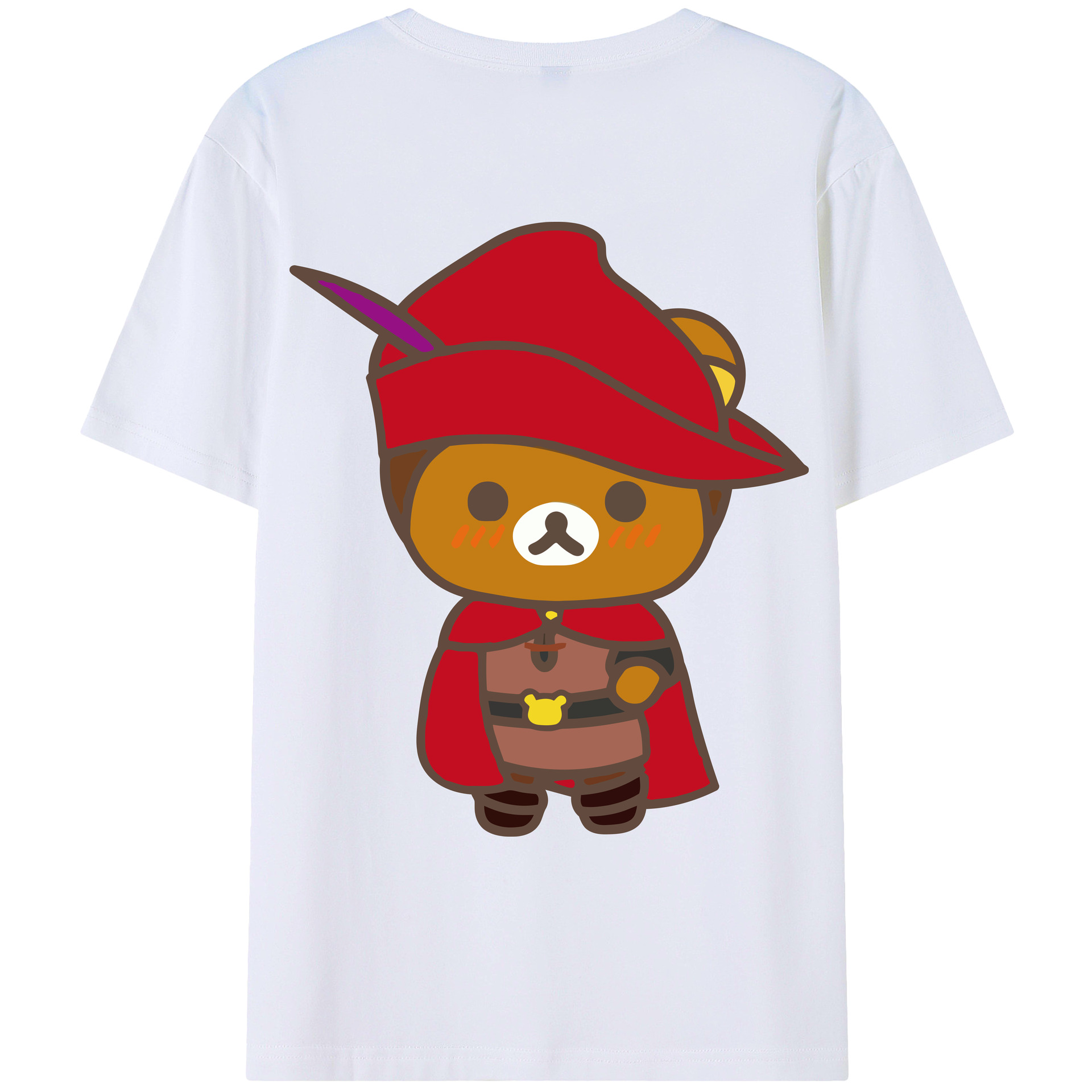 （画像用） リラックマ リラックマ キイロイトリ Rilakkuma Korilakkuma Kiiroitori レディース半袖Tシャツ(バックプリント)