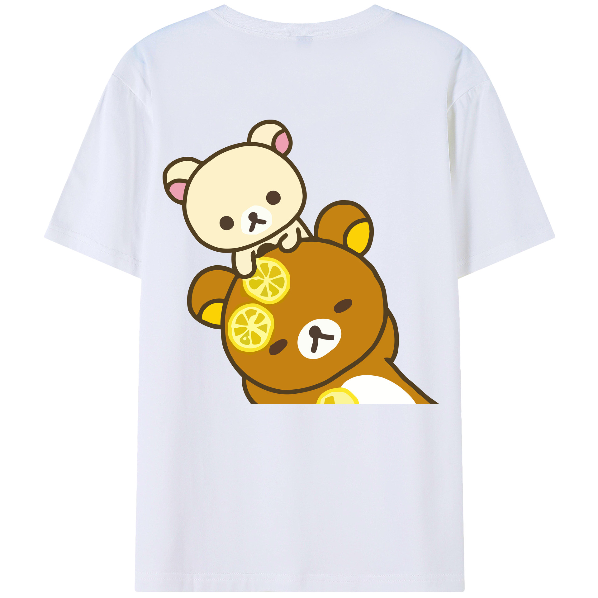 （画像用） リラックマ リラックマ キイロイトリ Rilakkuma Korilakkuma Kiiroitori レディース半袖Tシャツ(バックプリント)