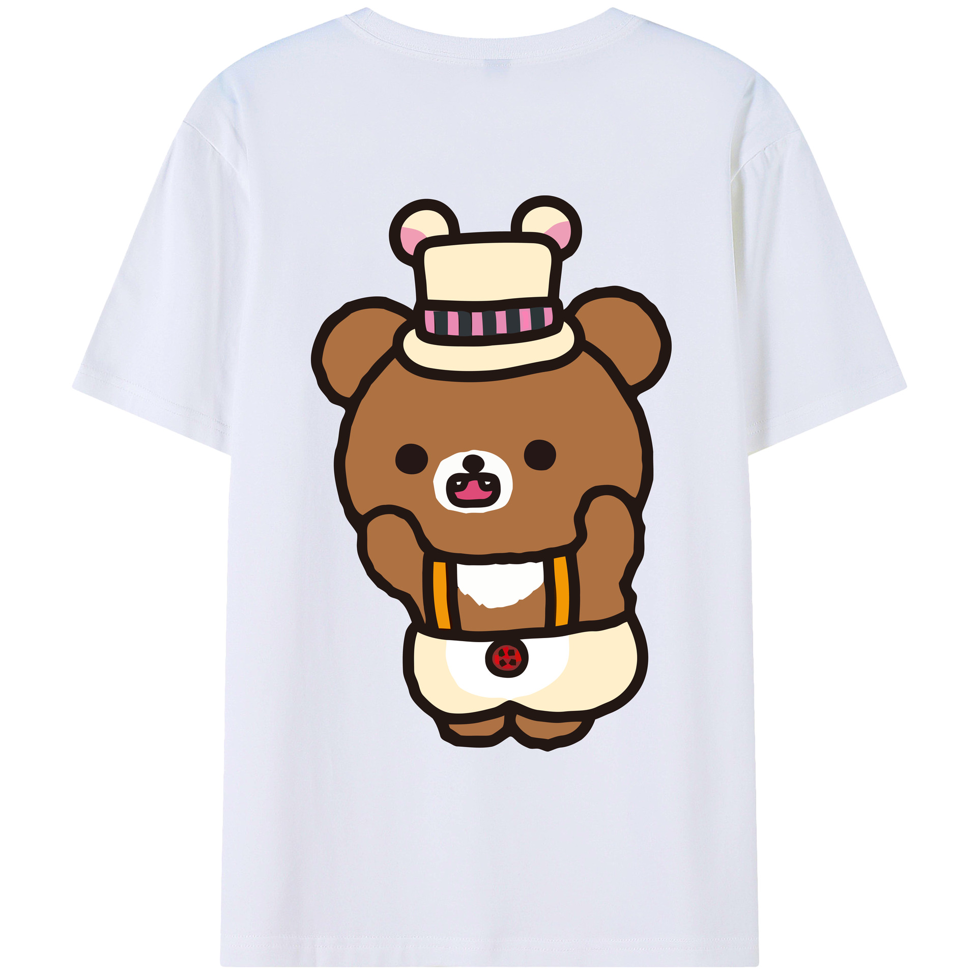 （画像用） リラックマ リラックマ キイロイトリ Rilakkuma Korilakkuma Kiiroitori レディース半袖Tシャツ(バックプリント)