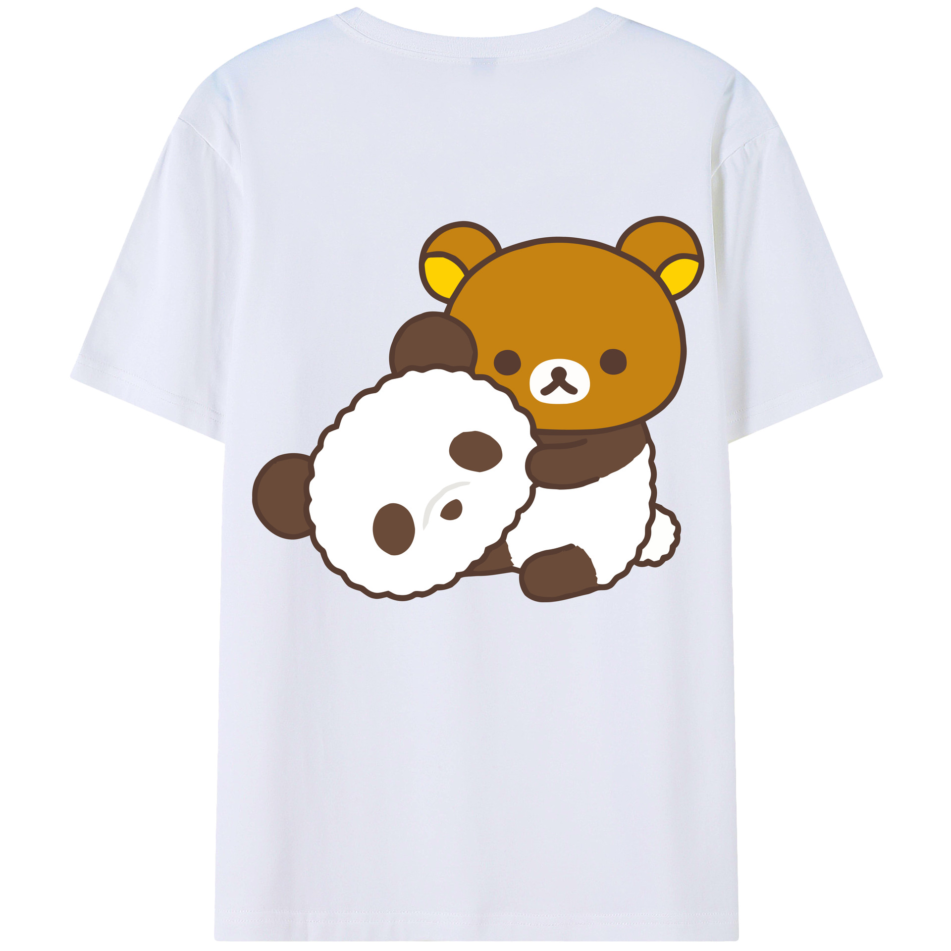 （画像用） リラックマ リラックマ キイロイトリ Rilakkuma Korilakkuma Kiiroitori レディース半袖Tシャツ(バックプリント)