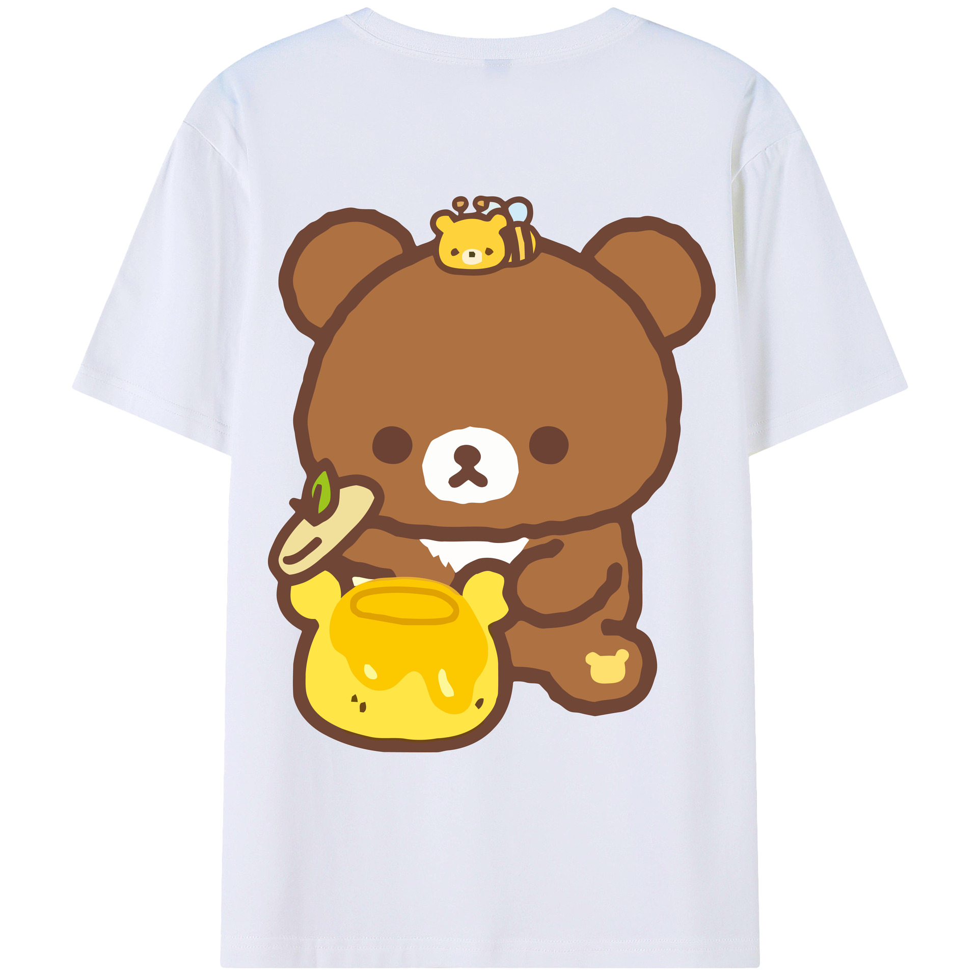 （画像用） リラックマ リラックマ キイロイトリ Rilakkuma Korilakkuma Kiiroitori レディース半袖Tシャツ(バックプリント)