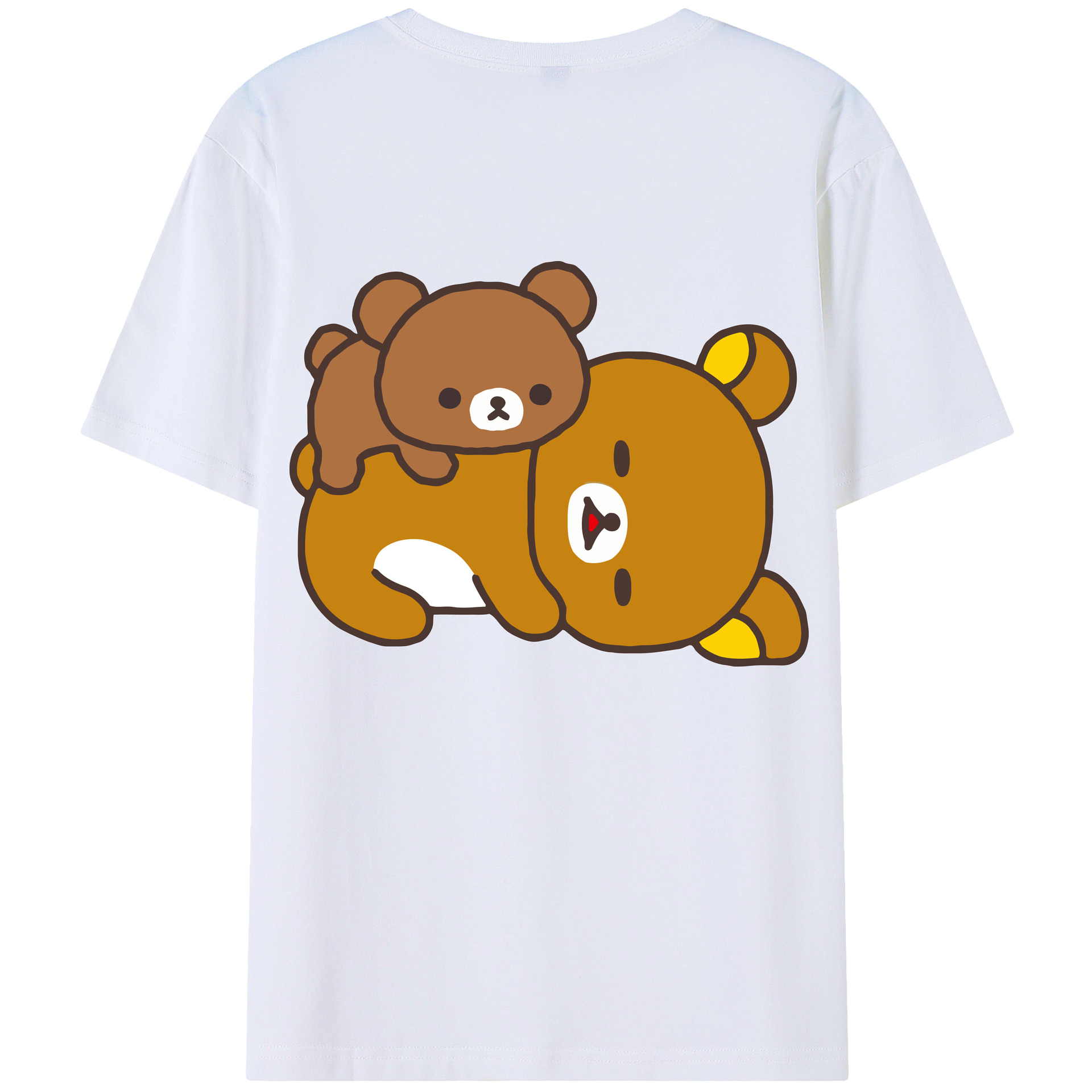 （画像用） リラックマ リラックマ キイロイトリ Rilakkuma Korilakkuma Kiiroitori レディース半袖Tシャツ(バックプリント)