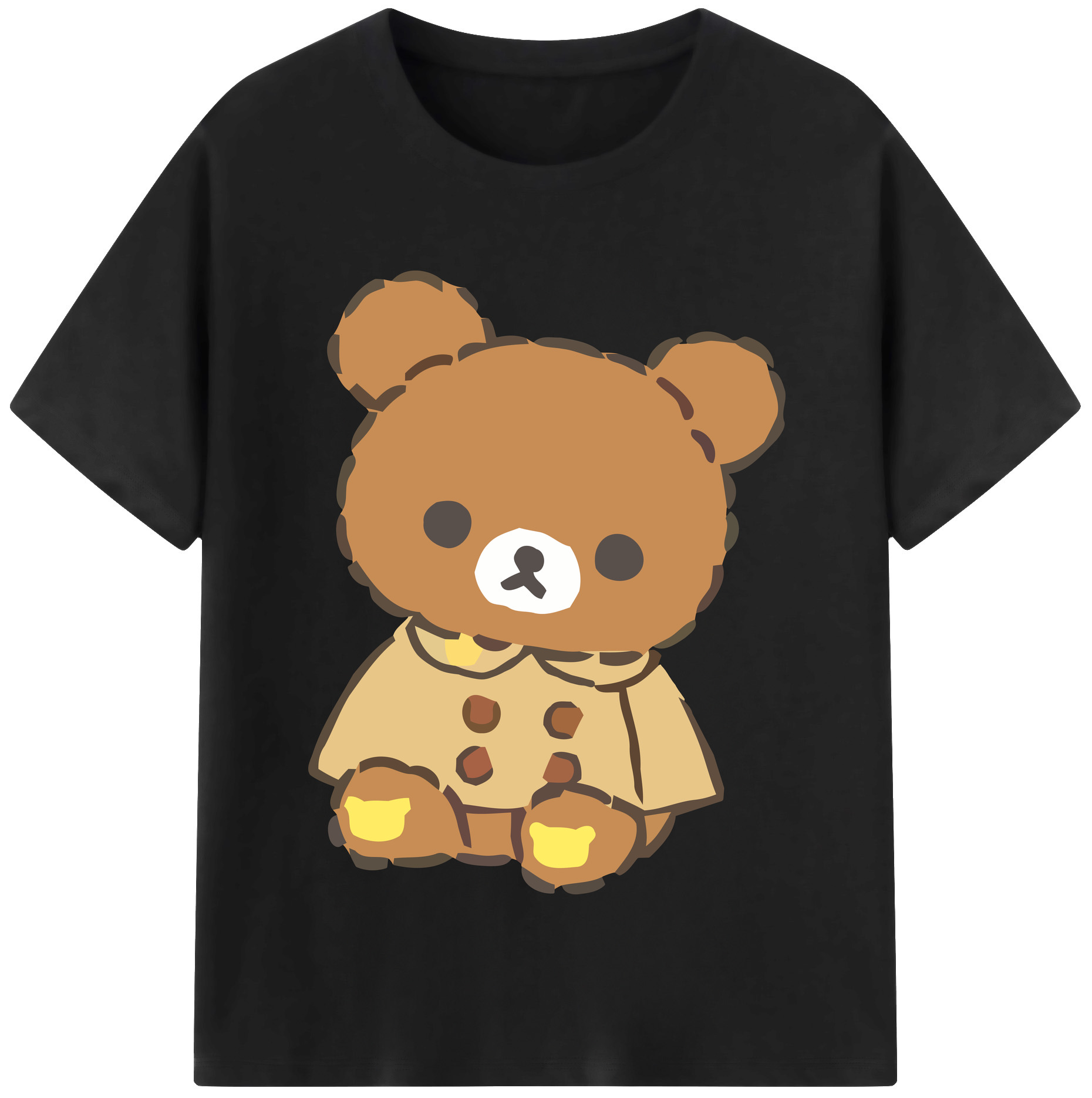 （画像用） リラックマ リラックマ キイロイトリ Rilakkuma Korilakkuma Kiiroitori レディースカジュアルプリントTシャツ（綿100％）