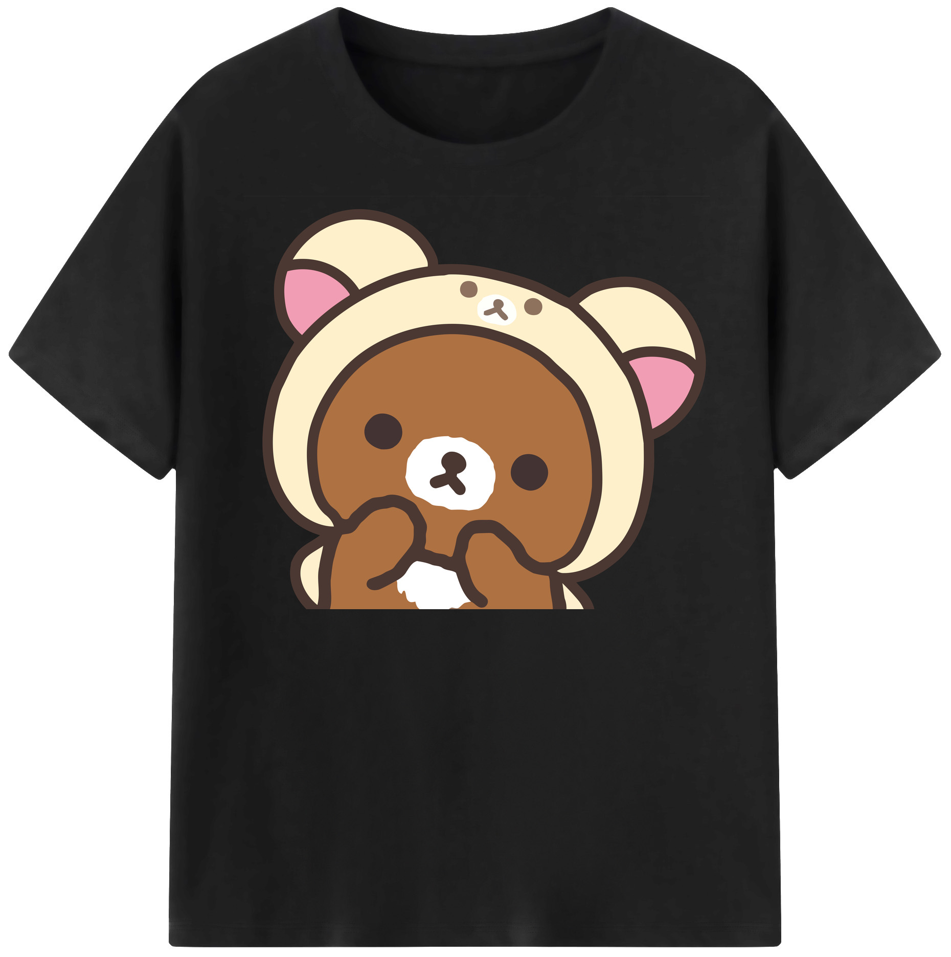 （画像用） リラックマ リラックマ キイロイトリ Rilakkuma Korilakkuma Kiiroitori レディースカジュアルプリントTシャツ（綿100％）