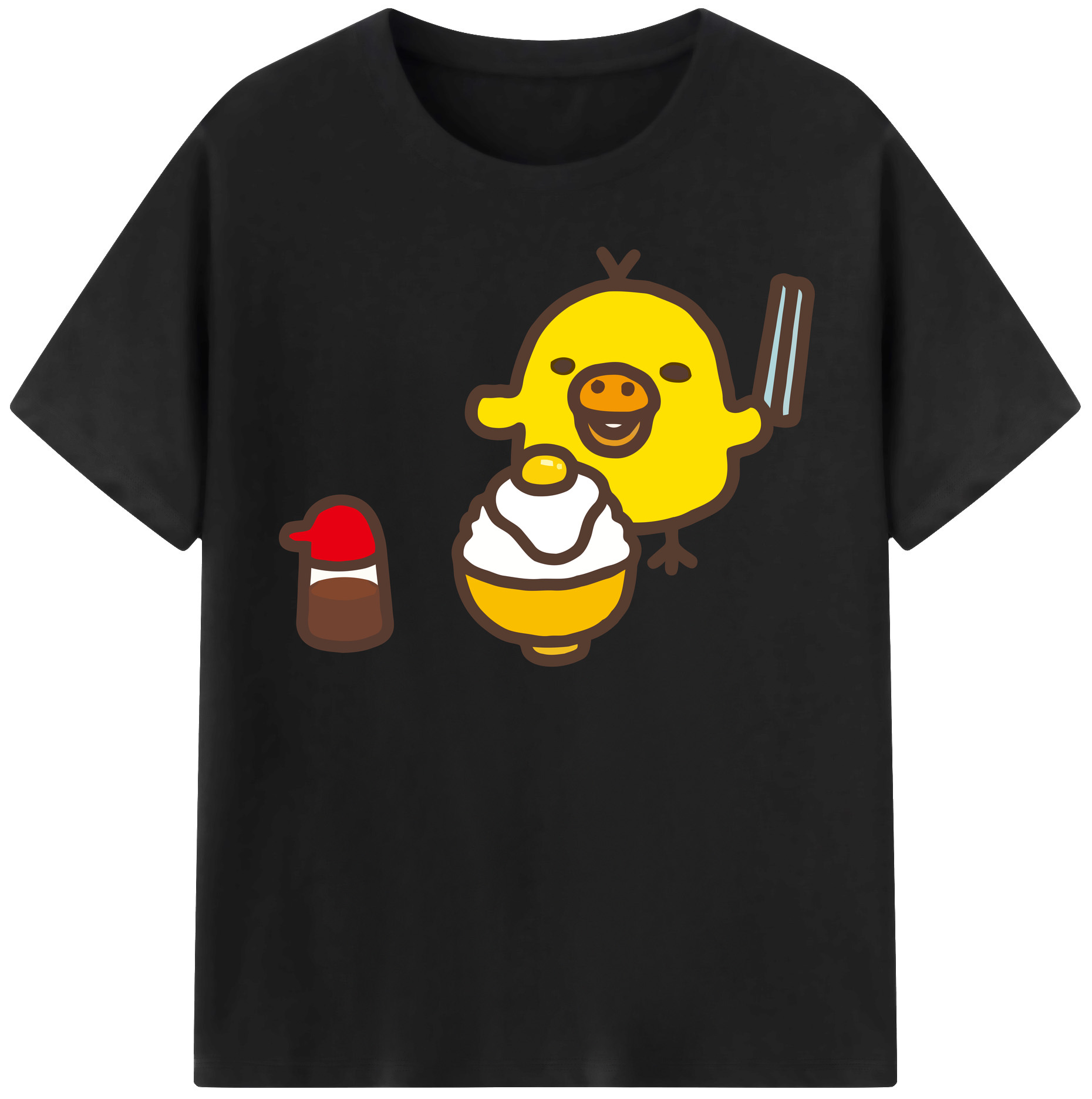 （画像用） リラックマ リラックマ キイロイトリ Rilakkuma Korilakkuma Kiiroitori レディースカジュアルプリントTシャツ（綿100％）