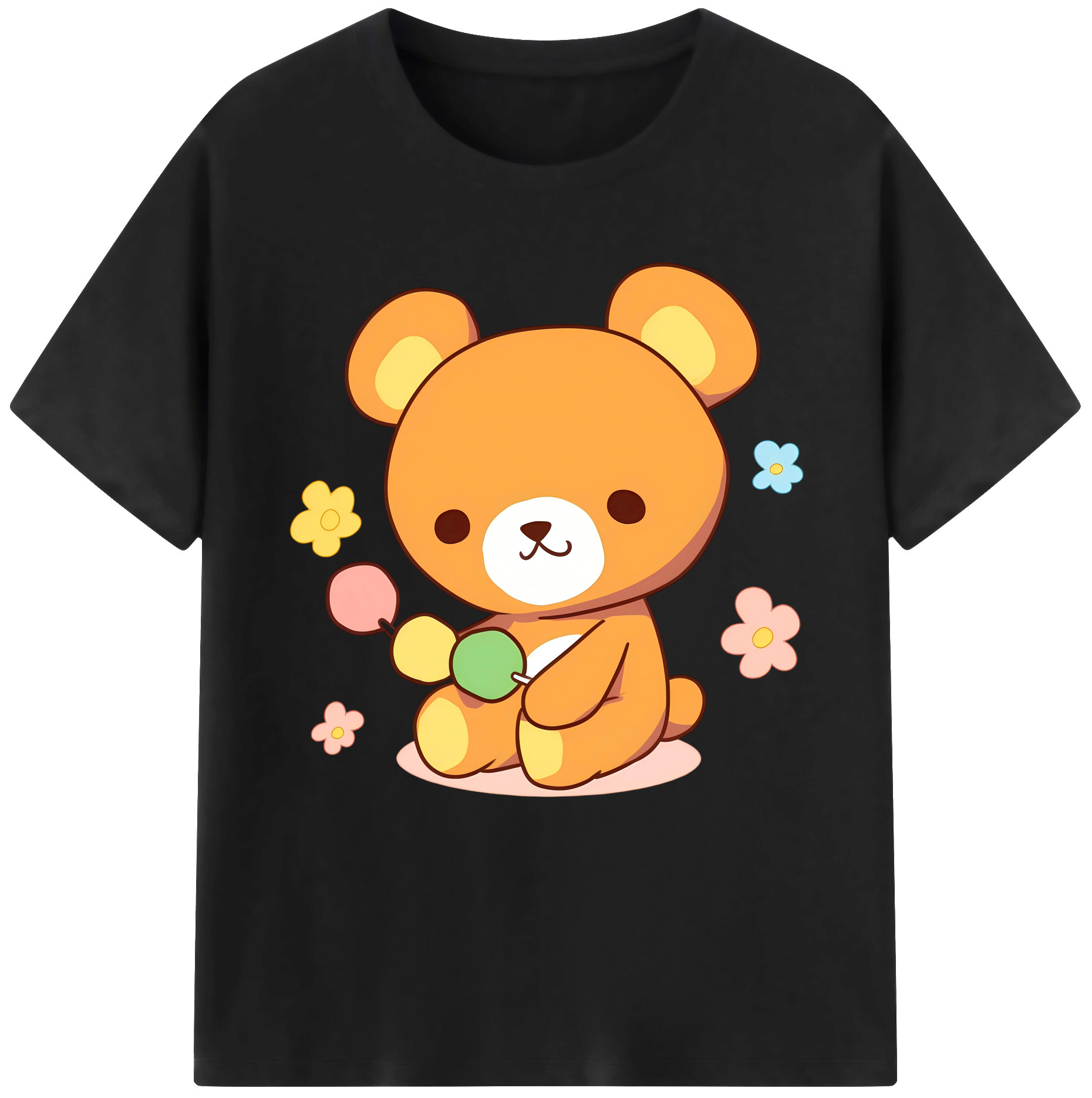 （画像用） リラックマ リラックマ キイロイトリ Rilakkuma Korilakkuma Kiiroitori レディースカジュアルプリントTシャツ（綿100％）