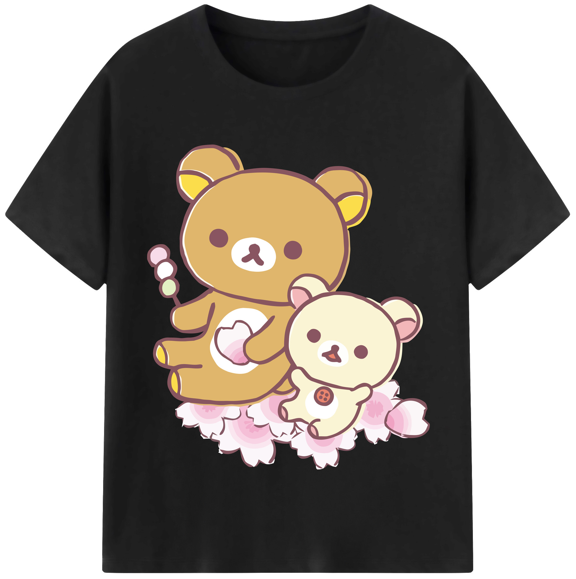 （画像用） リラックマ リラックマ キイロイトリ Rilakkuma Korilakkuma Kiiroitori レディースカジュアルプリントTシャツ（綿100％）