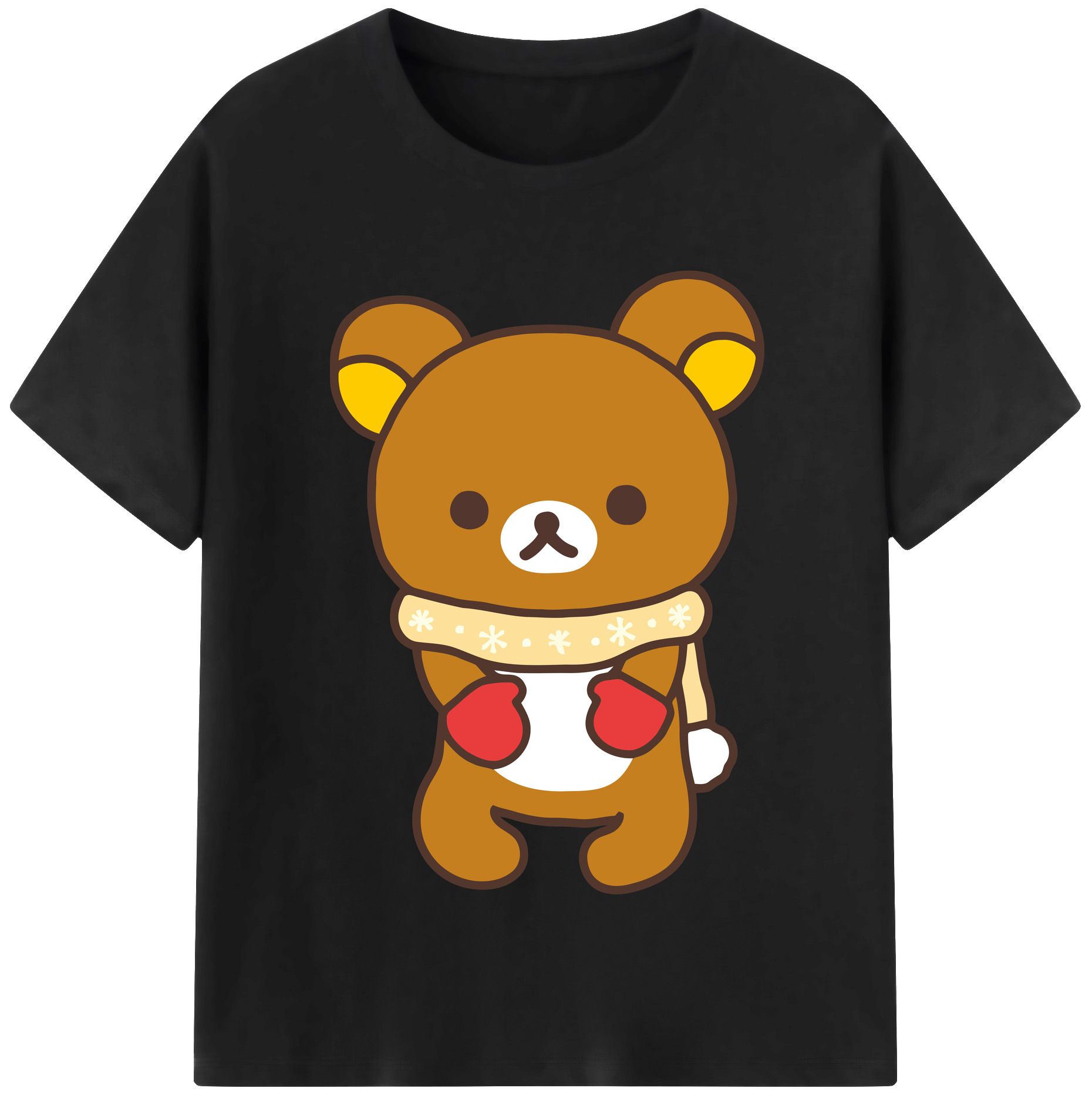 （画像用） リラックマ リラックマ キイロイトリ Rilakkuma Korilakkuma Kiiroitori レディースカジュアルプリントTシャツ（綿100％）