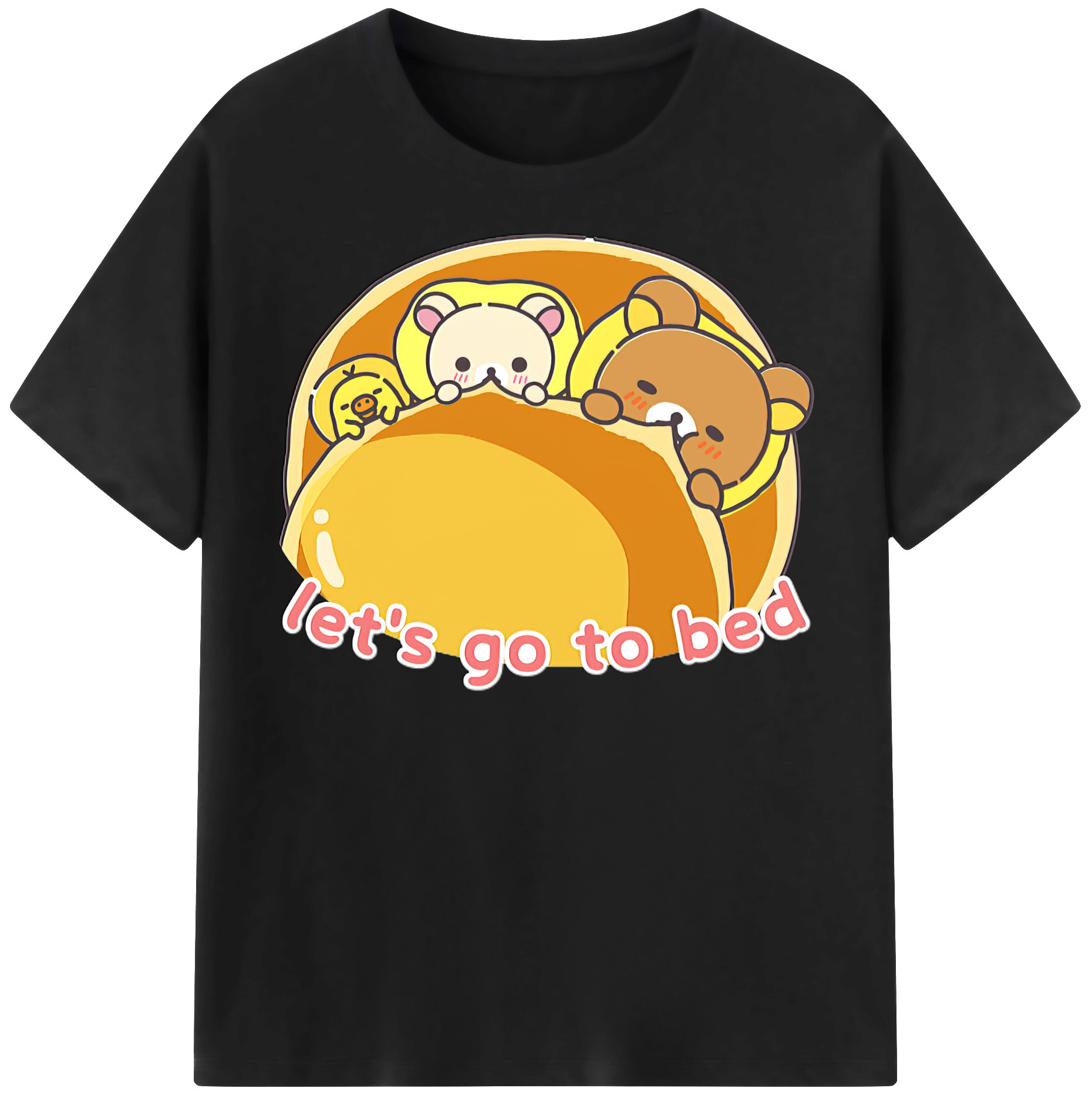 （画像用） リラックマ リラックマ キイロイトリ Rilakkuma Korilakkuma Kiiroitori レディースカジュアルプリントTシャツ（綿100％）