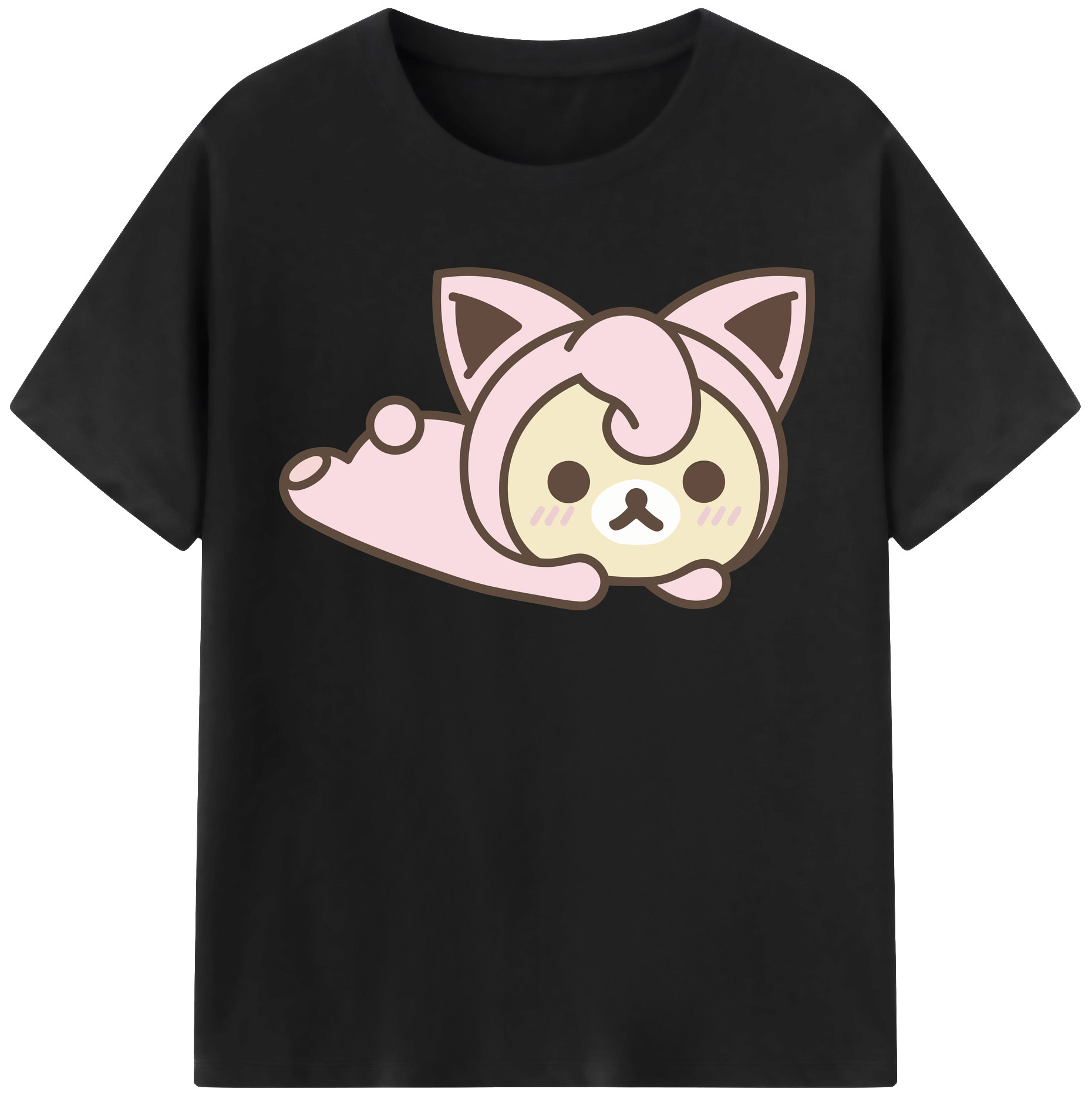 （画像用） リラックマ リラックマ キイロイトリ Rilakkuma Korilakkuma Kiiroitori レディースカジュアルプリントTシャツ（綿100％）