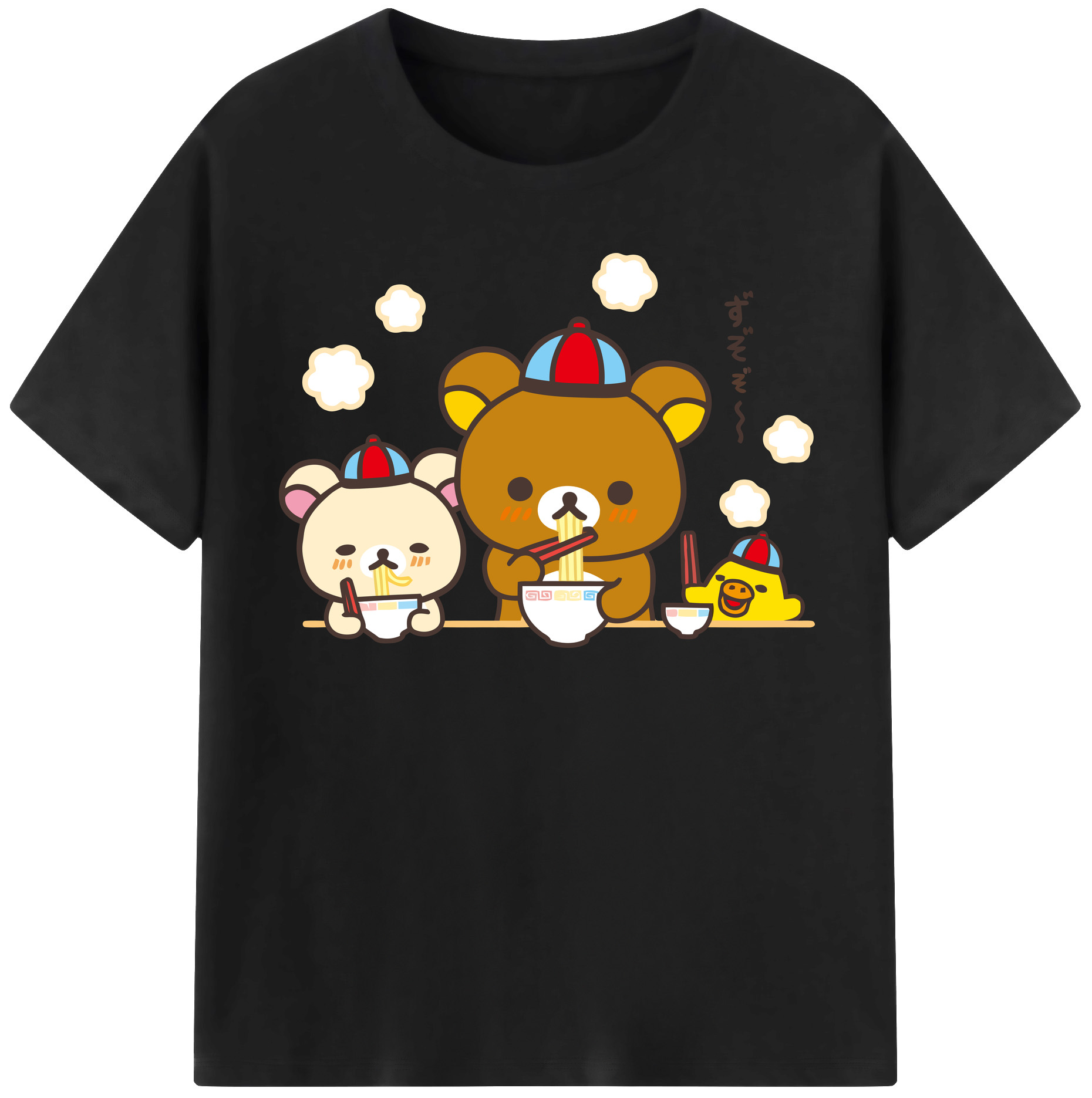 （画像用） リラックマ リラックマ キイロイトリ Rilakkuma Korilakkuma Kiiroitori レディースカジュアルプリントTシャツ（綿100％）