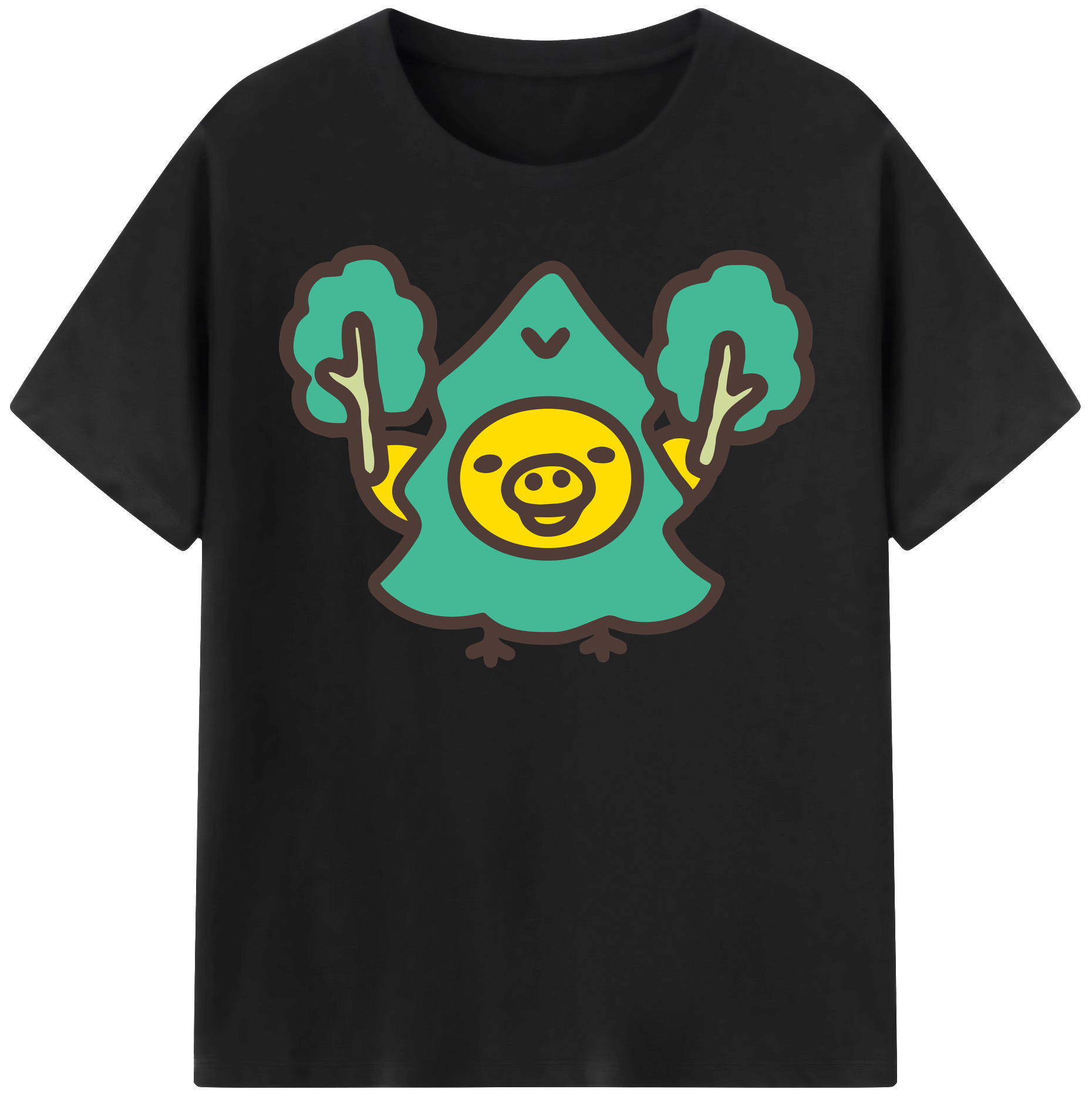 （画像用） リラックマ リラックマ キイロイトリ Rilakkuma Korilakkuma Kiiroitori レディースカジュアルプリントTシャツ（綿100％）