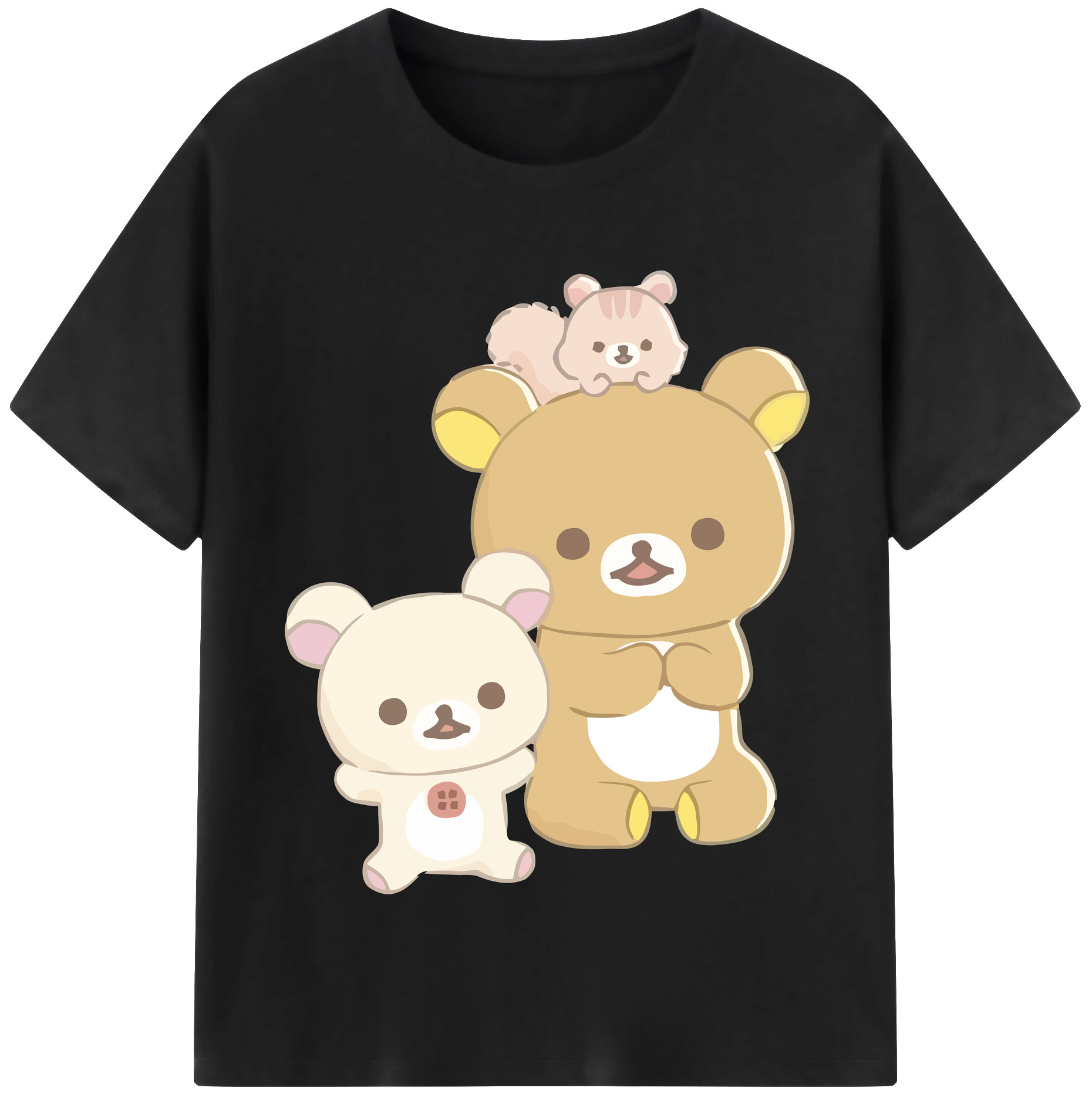 （画像用） リラックマ リラックマ キイロイトリ Rilakkuma Korilakkuma Kiiroitori レディースカジュアルプリントTシャツ（綿100％）