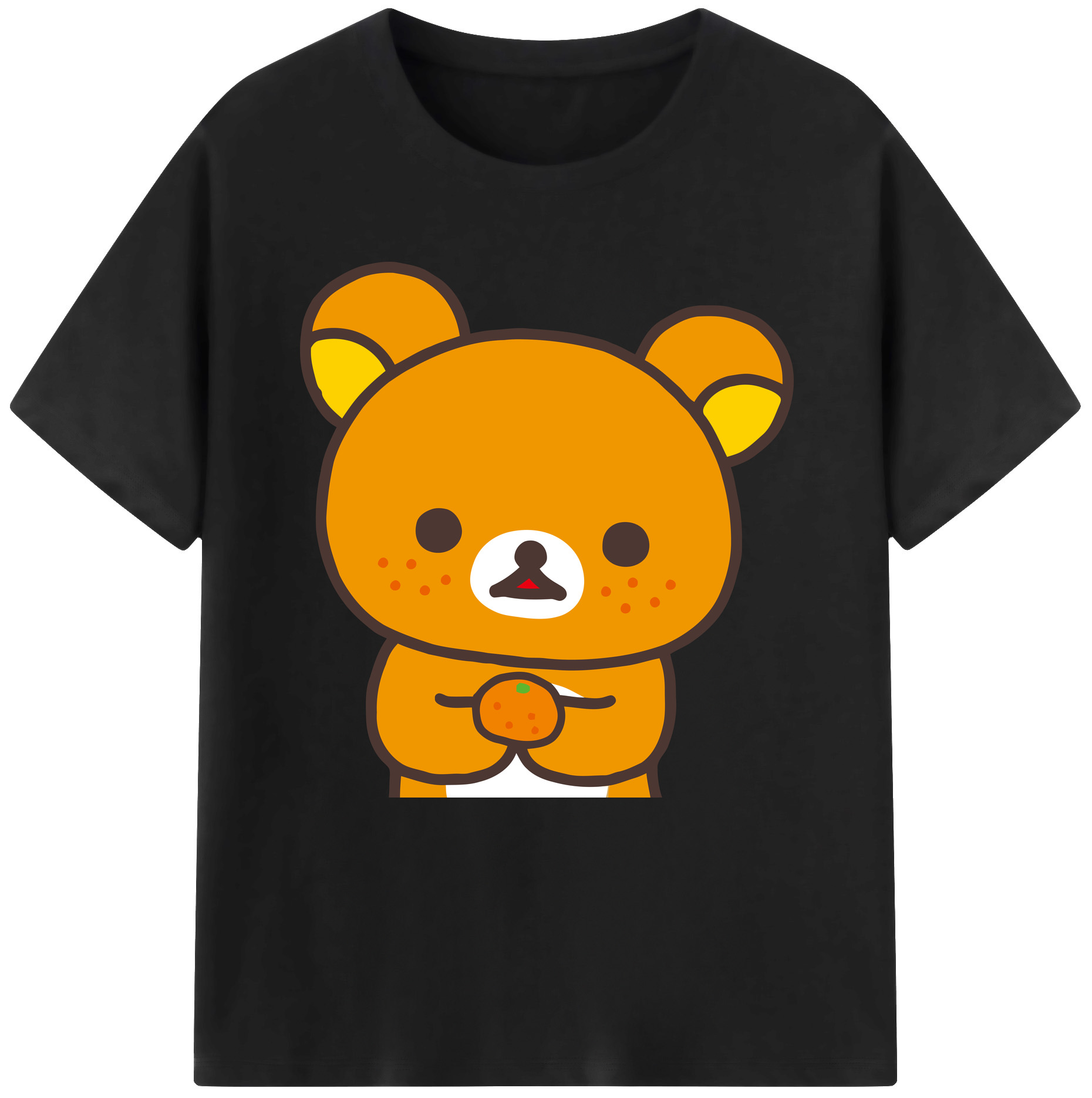 （画像用） リラックマ リラックマ キイロイトリ Rilakkuma Korilakkuma Kiiroitori レディースカジュアルプリントTシャツ（綿100％）