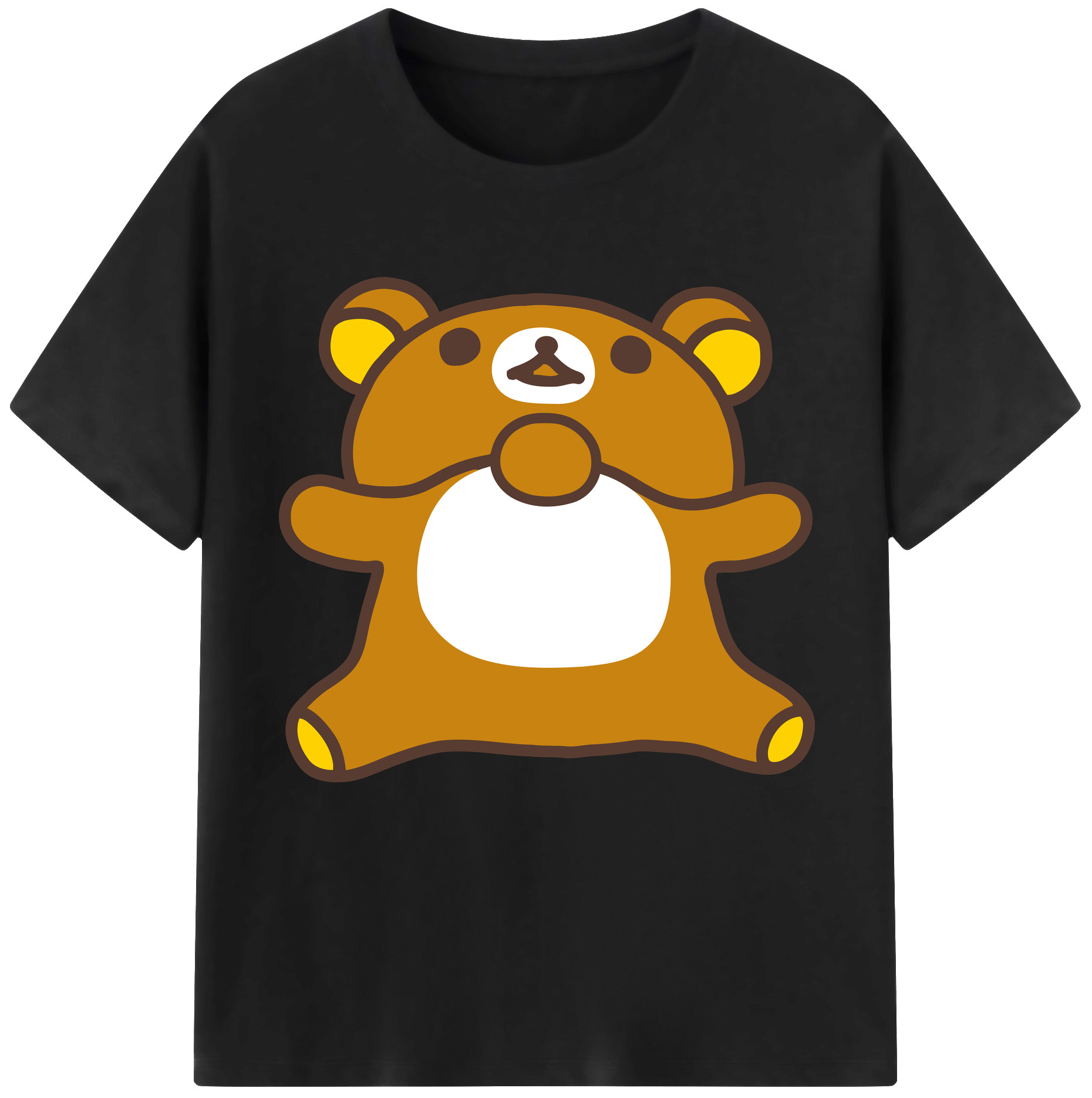 （画像用） リラックマ リラックマ キイロイトリ Rilakkuma Korilakkuma Kiiroitori レディースカジュアルプリントTシャツ（綿100％）