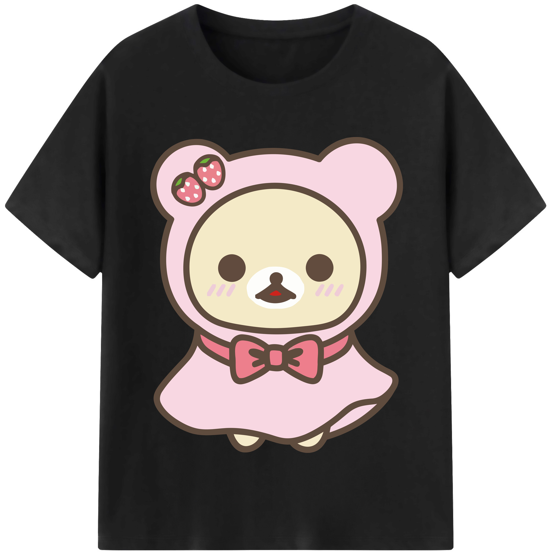 （画像用） リラックマ リラックマ キイロイトリ Rilakkuma Korilakkuma Kiiroitori レディースカジュアルプリントTシャツ（綿100％）