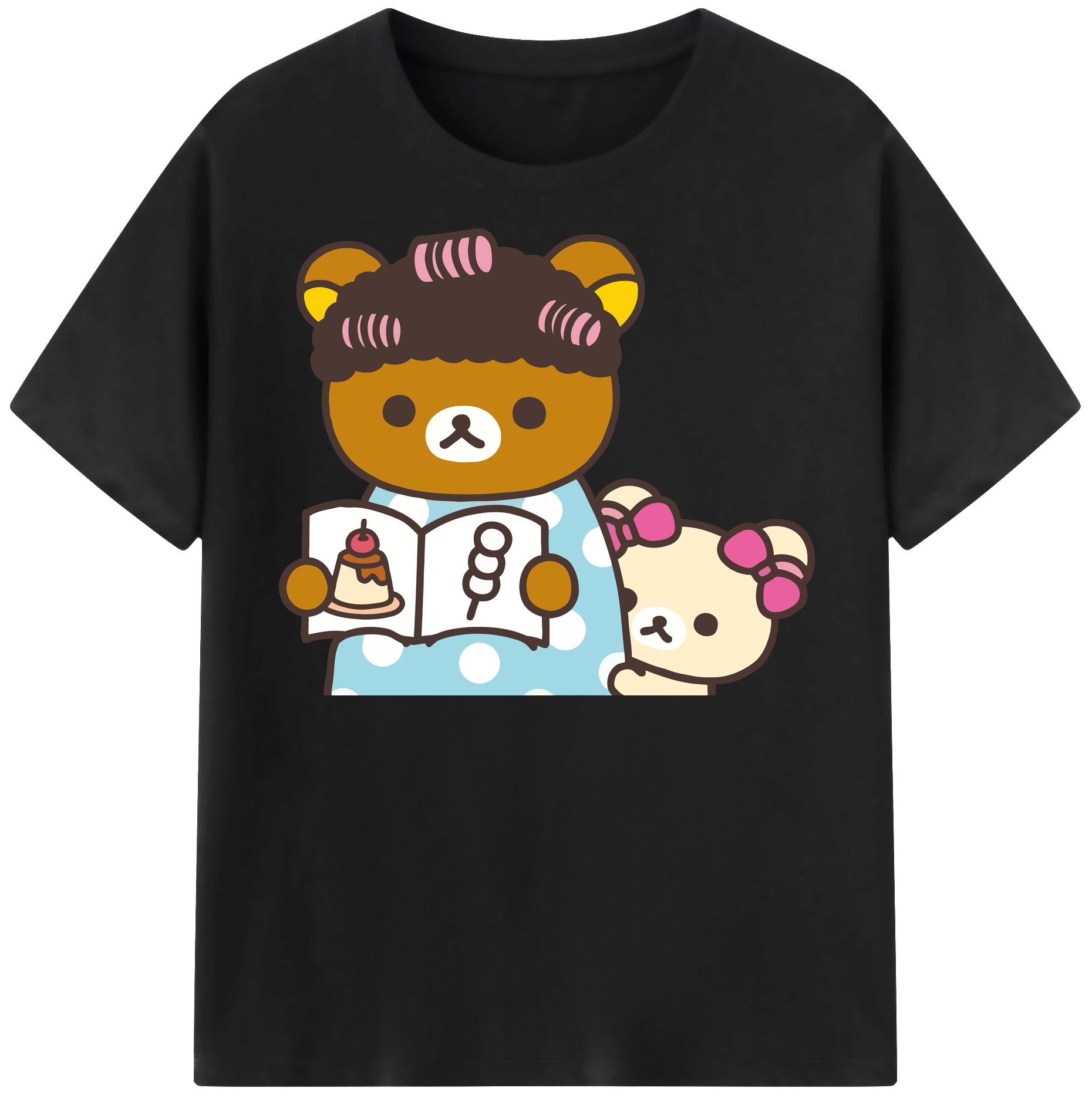 （画像用） リラックマ リラックマ キイロイトリ Rilakkuma Korilakkuma Kiiroitori レディースカジュアルプリントTシャツ（綿100％）