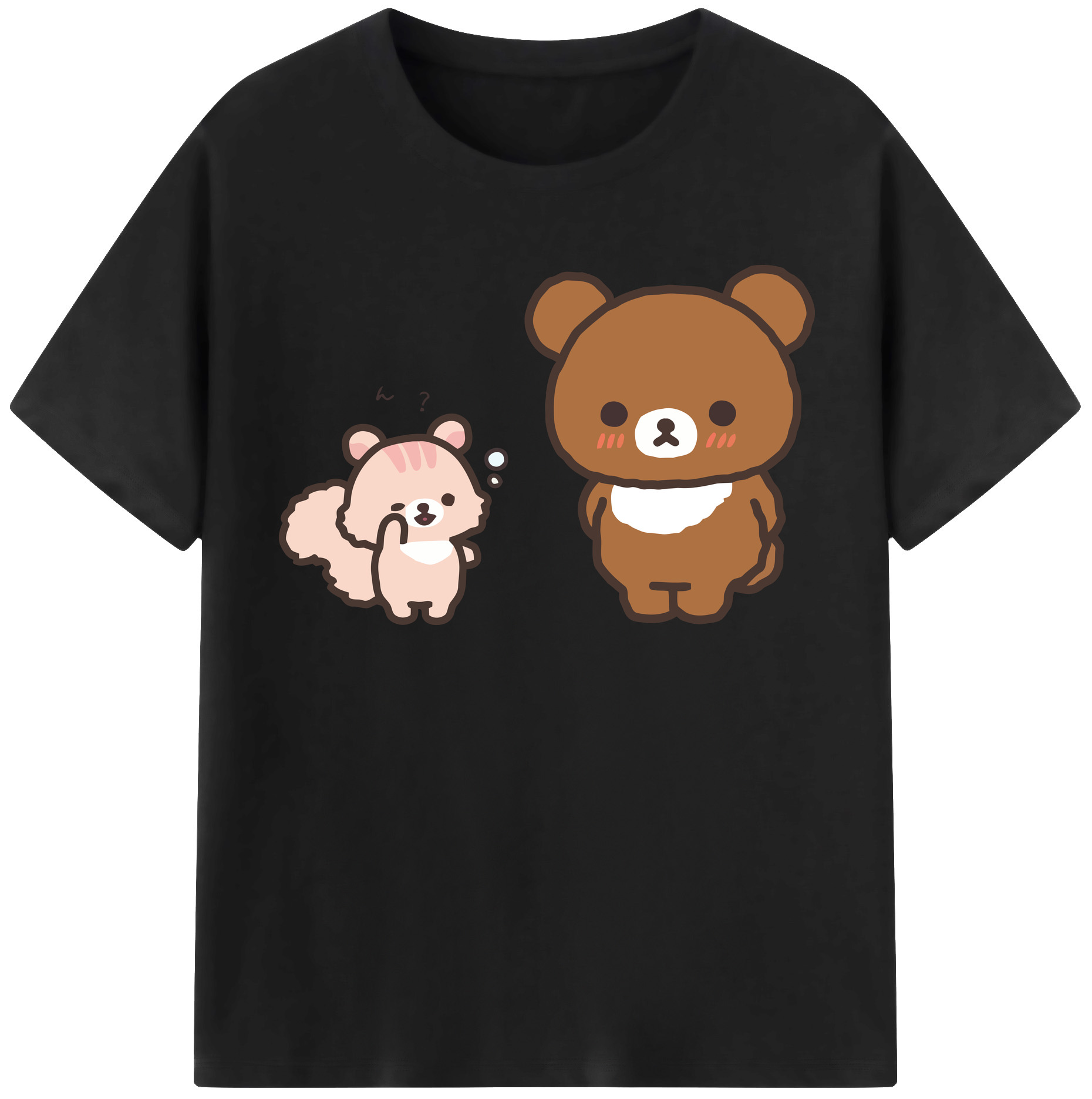 （画像用） リラックマ リラックマ キイロイトリ Rilakkuma Korilakkuma Kiiroitori レディースカジュアルプリントTシャツ（綿100％）