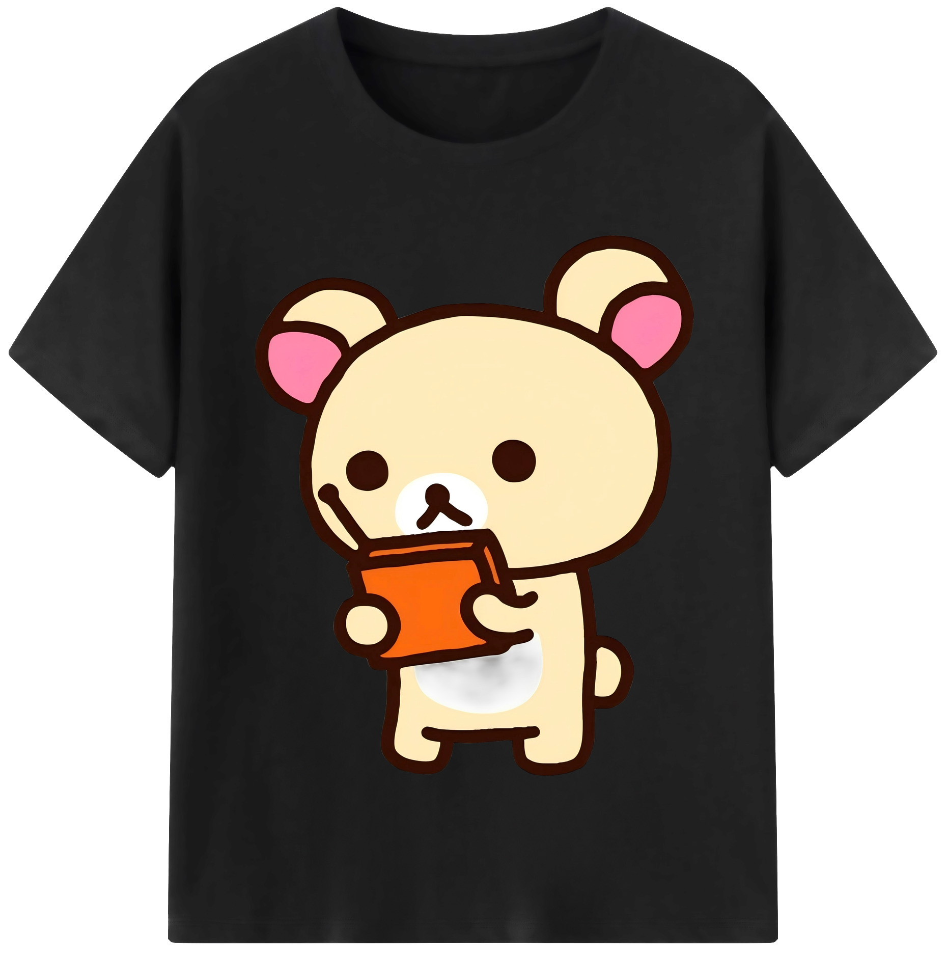 （画像用） リラックマ リラックマ キイロイトリ Rilakkuma Korilakkuma Kiiroitori レディースカジュアルプリントTシャツ（綿100％）