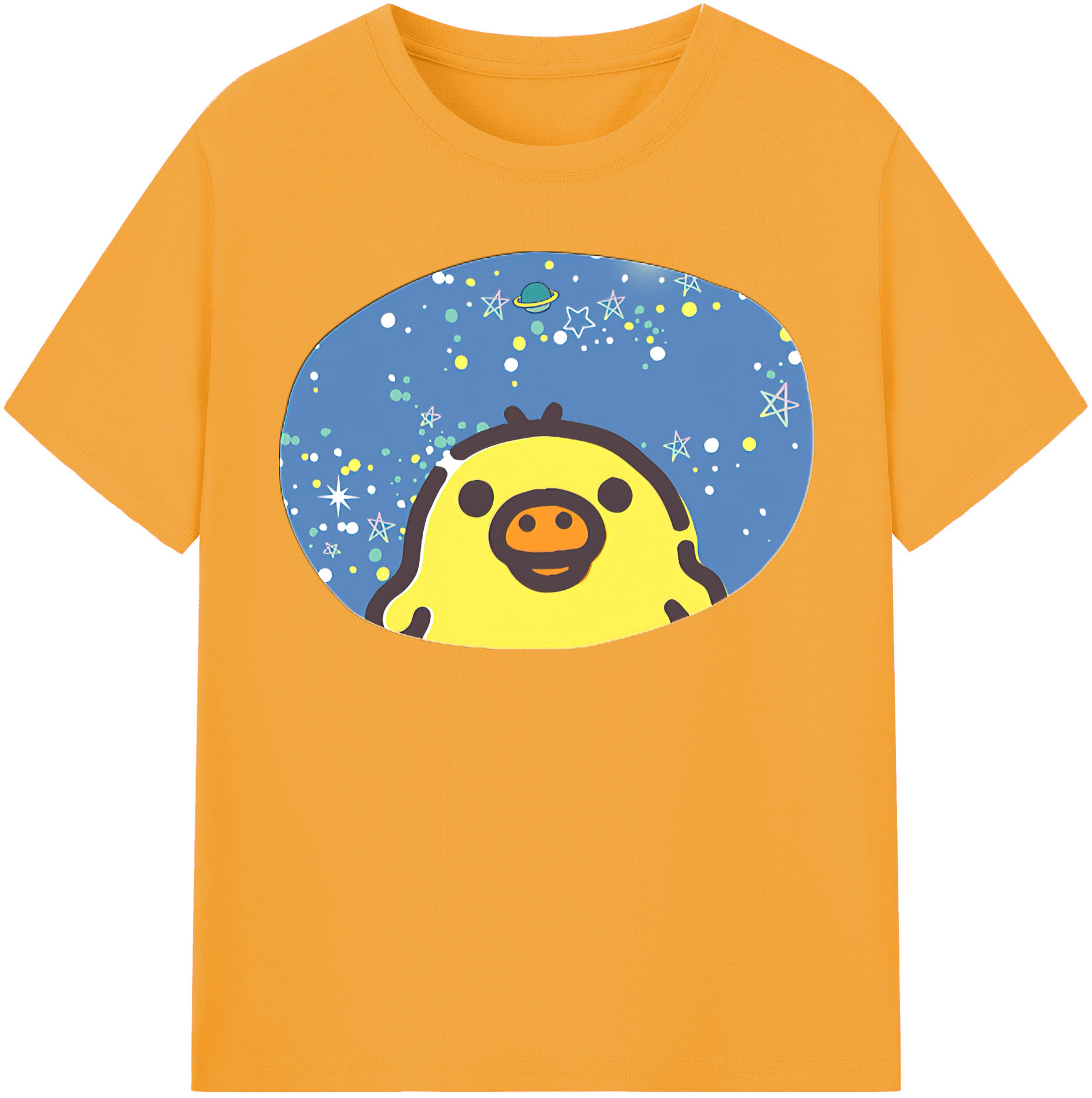 （画像用） リラックマ リラックマ キイロイトリ Rilakkuma Korilakkuma Kiiroitori レディースカジュアルプリントTシャツ（綿100％）