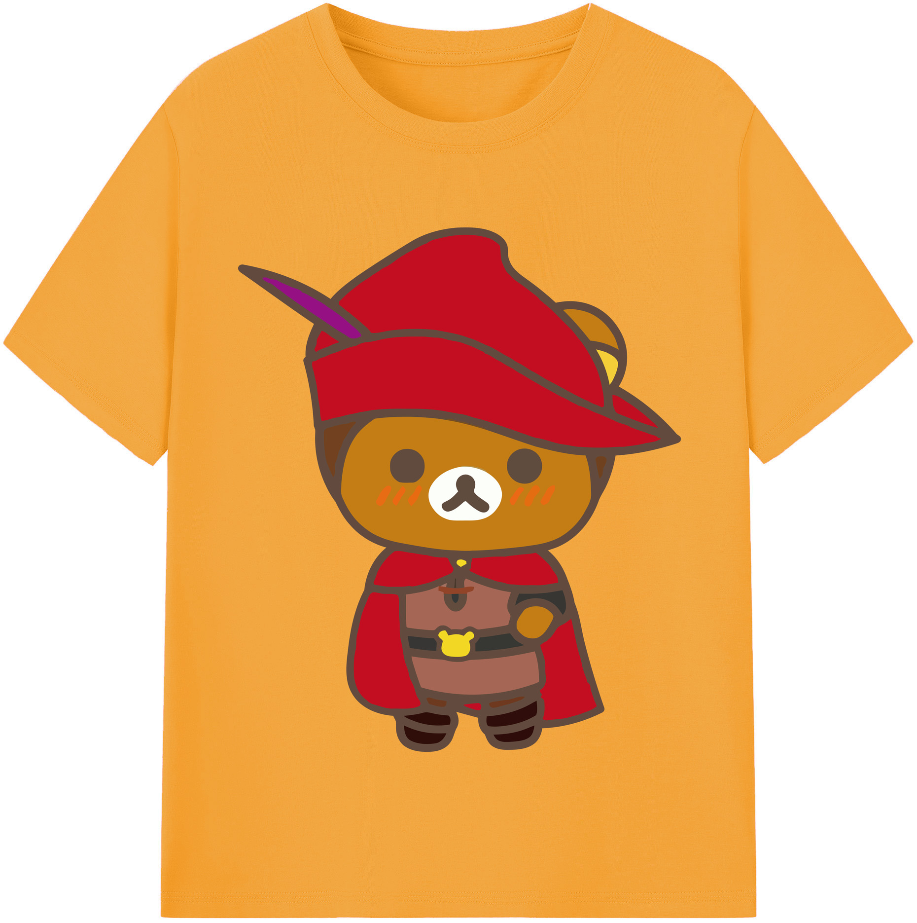 （画像用） リラックマ リラックマ キイロイトリ Rilakkuma Korilakkuma Kiiroitori レディースカジュアルプリントTシャツ（綿100％）