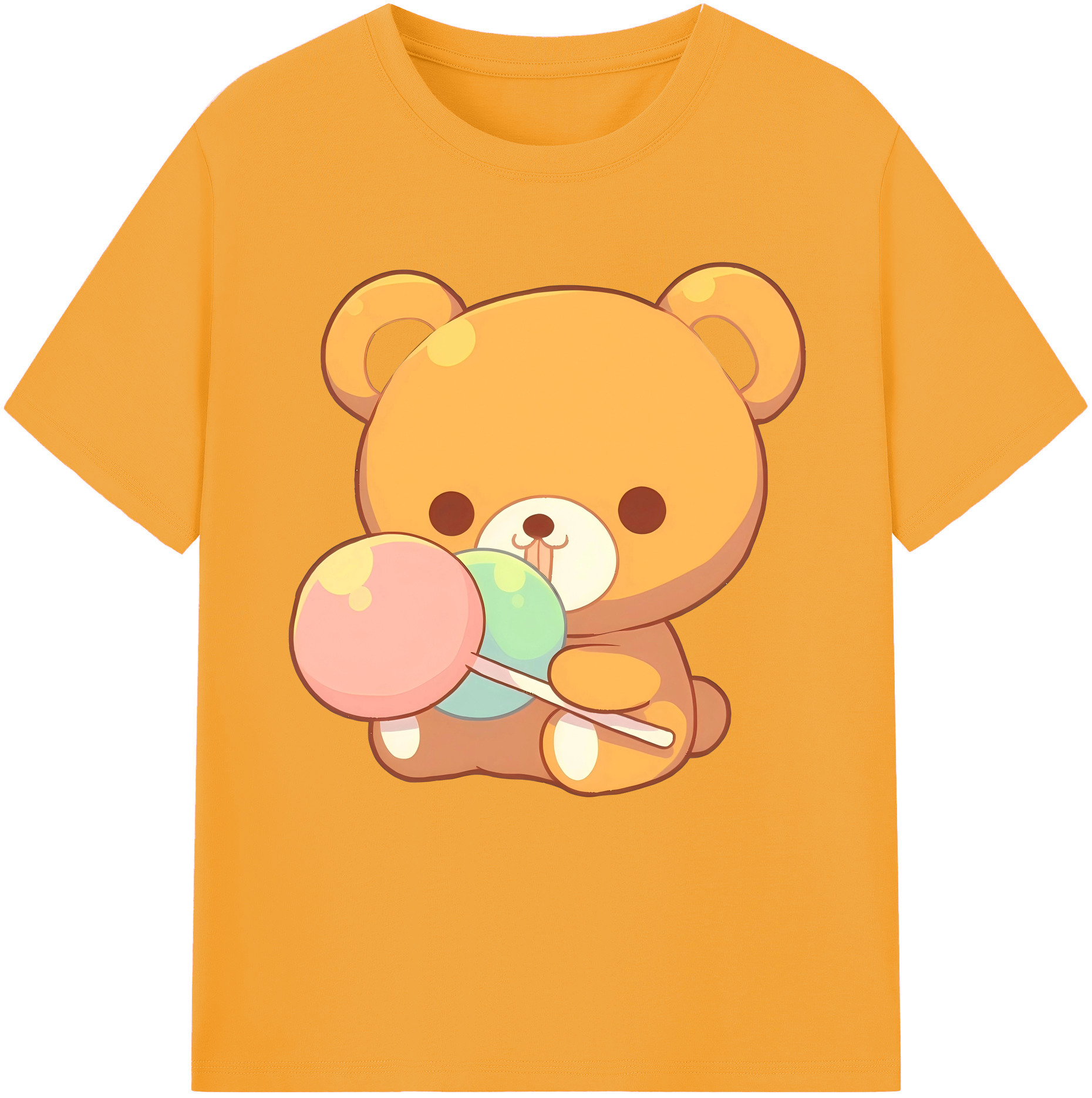 （画像用） リラックマ リラックマ キイロイトリ Rilakkuma Korilakkuma Kiiroitori レディースカジュアルプリントTシャツ（綿100％）
