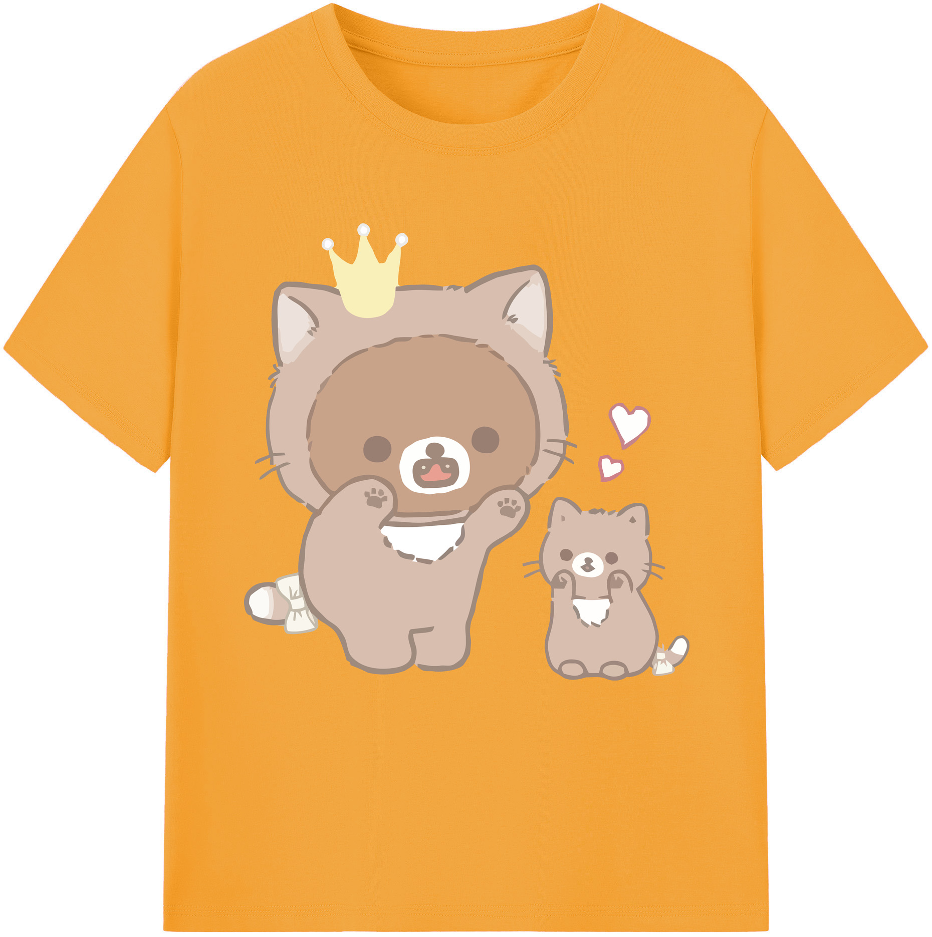 （画像用） リラックマ リラックマ キイロイトリ Rilakkuma Korilakkuma Kiiroitori レディースカジュアルプリントTシャツ（綿100％）