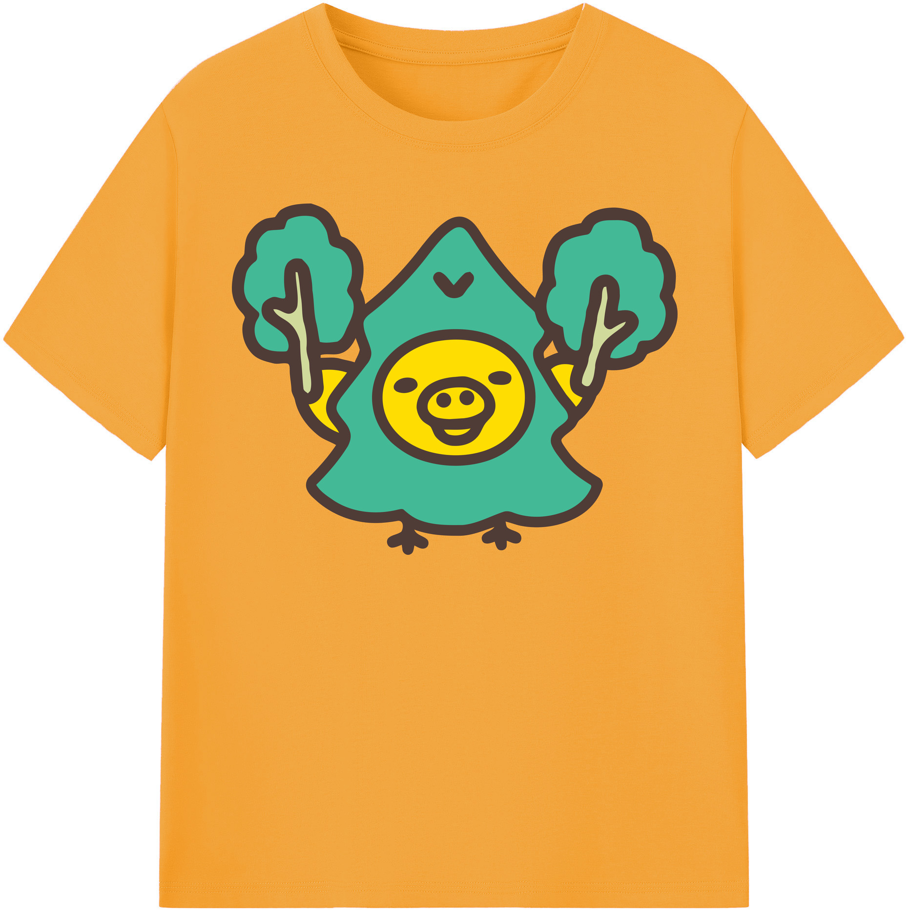 （画像用） リラックマ リラックマ キイロイトリ Rilakkuma Korilakkuma Kiiroitori レディースカジュアルプリントTシャツ（綿100％）