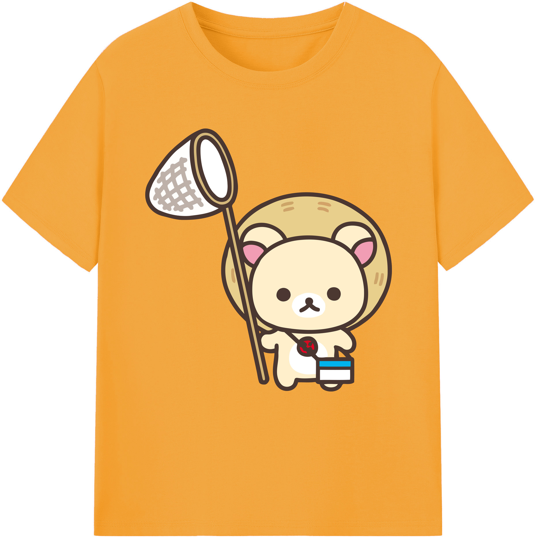 （画像用） リラックマ リラックマ キイロイトリ Rilakkuma Korilakkuma Kiiroitori レディースカジュアルプリントTシャツ（綿100％）